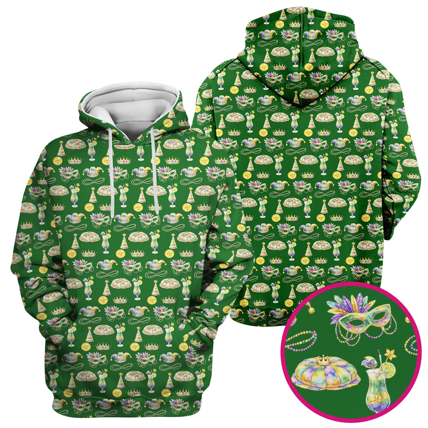 Mardi Gras Mask Scrub Top, Elegant Carnival Pattern Nurse Shirt For Women, Breathable Fabrics Nursing Uniform