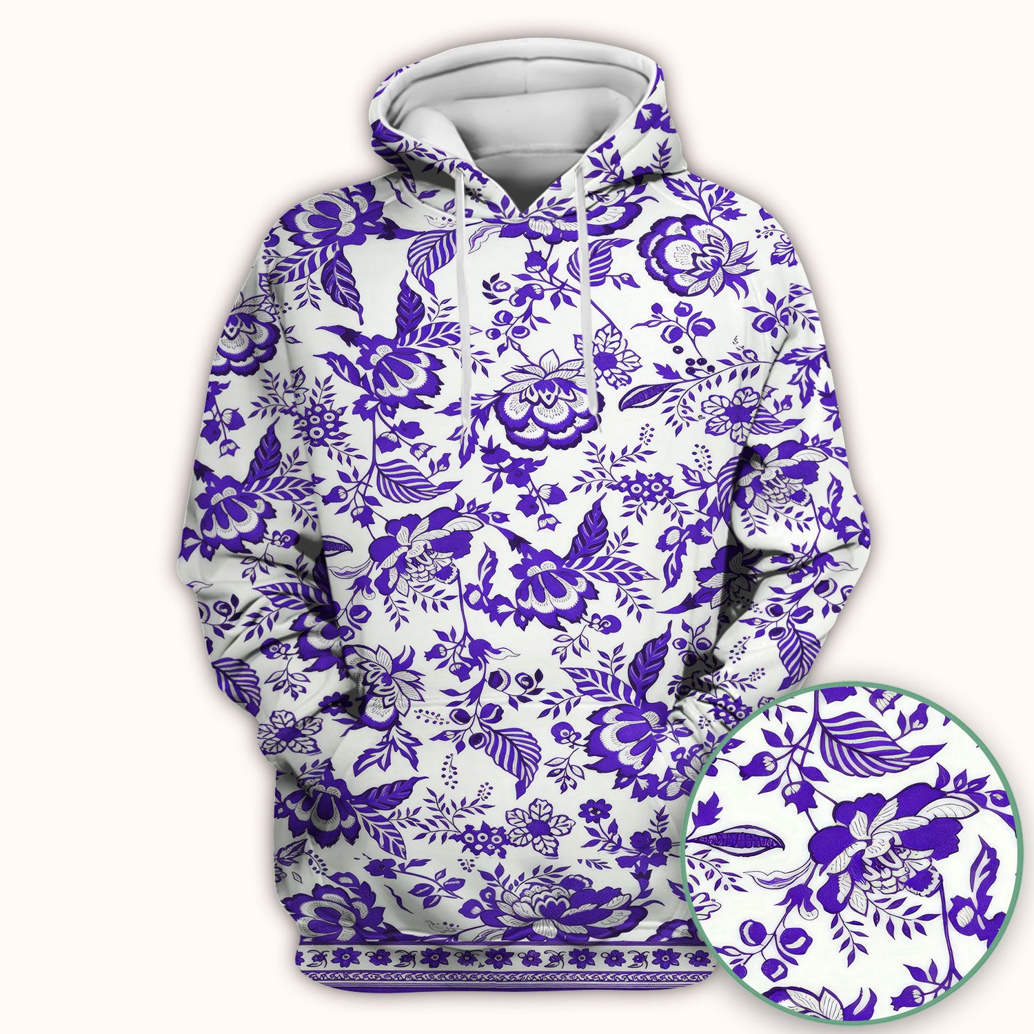 Toile De Jouy Scrub Top For Women, Floral Pattern Nurse Shirt, Comfortable Scrubs For Nursing