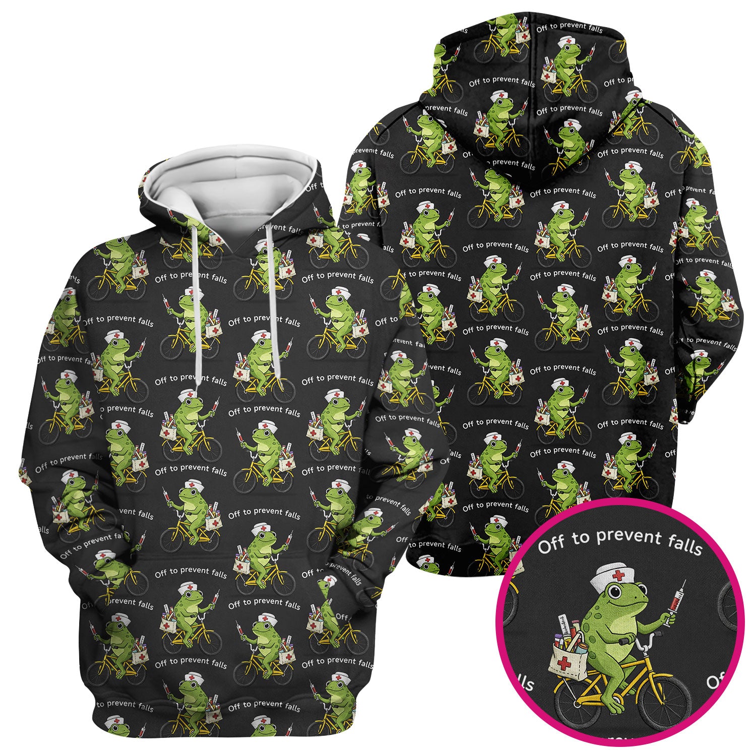 Cute Frog Riding Bike With Funny Quote Scrub Top, Comfortable Scrubs for Nurses