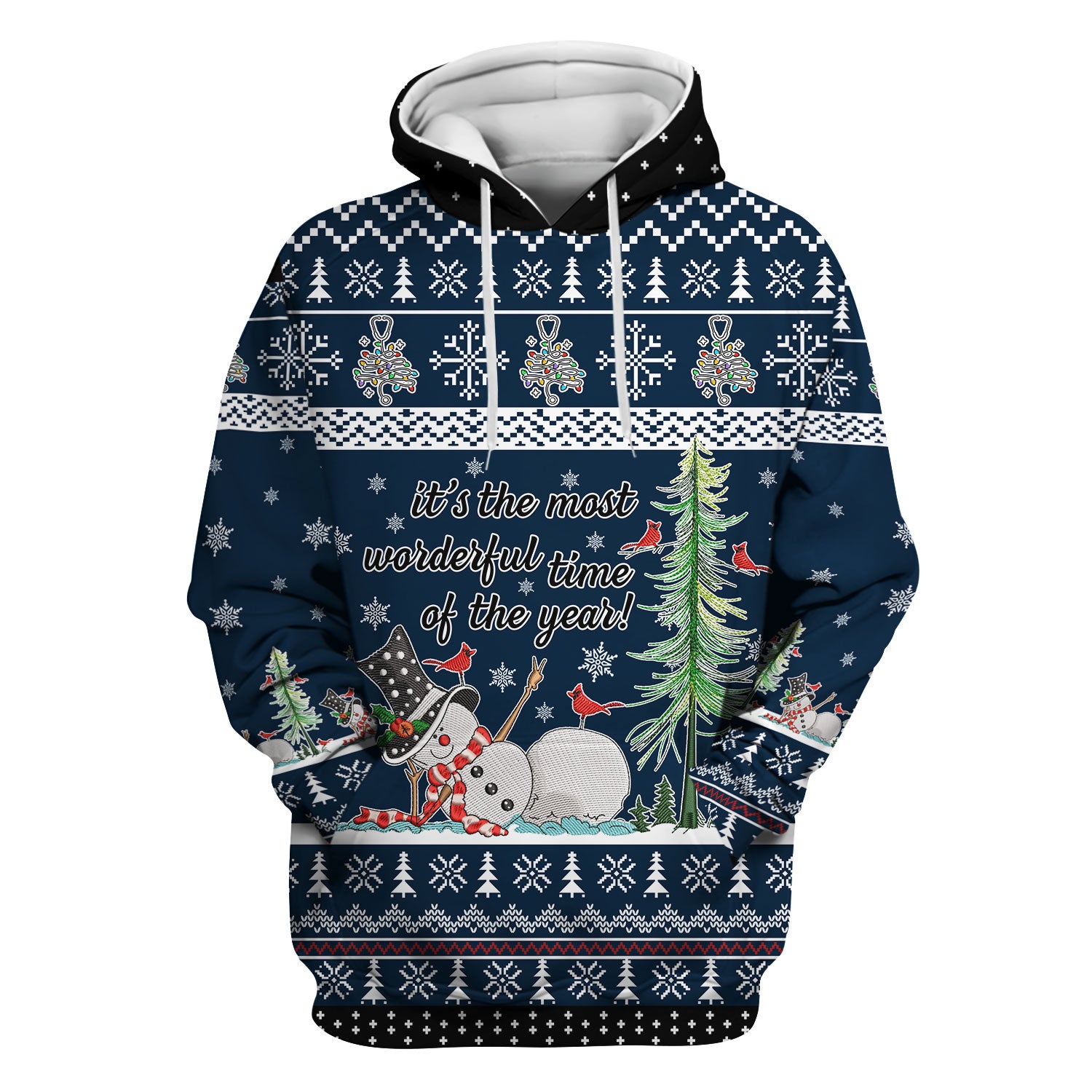 Snowman Christmas Scrub Top, Funny Holiday Nurse Shirt, It's The Most Wonderful Time Of The Year Uniform FOr Nursing