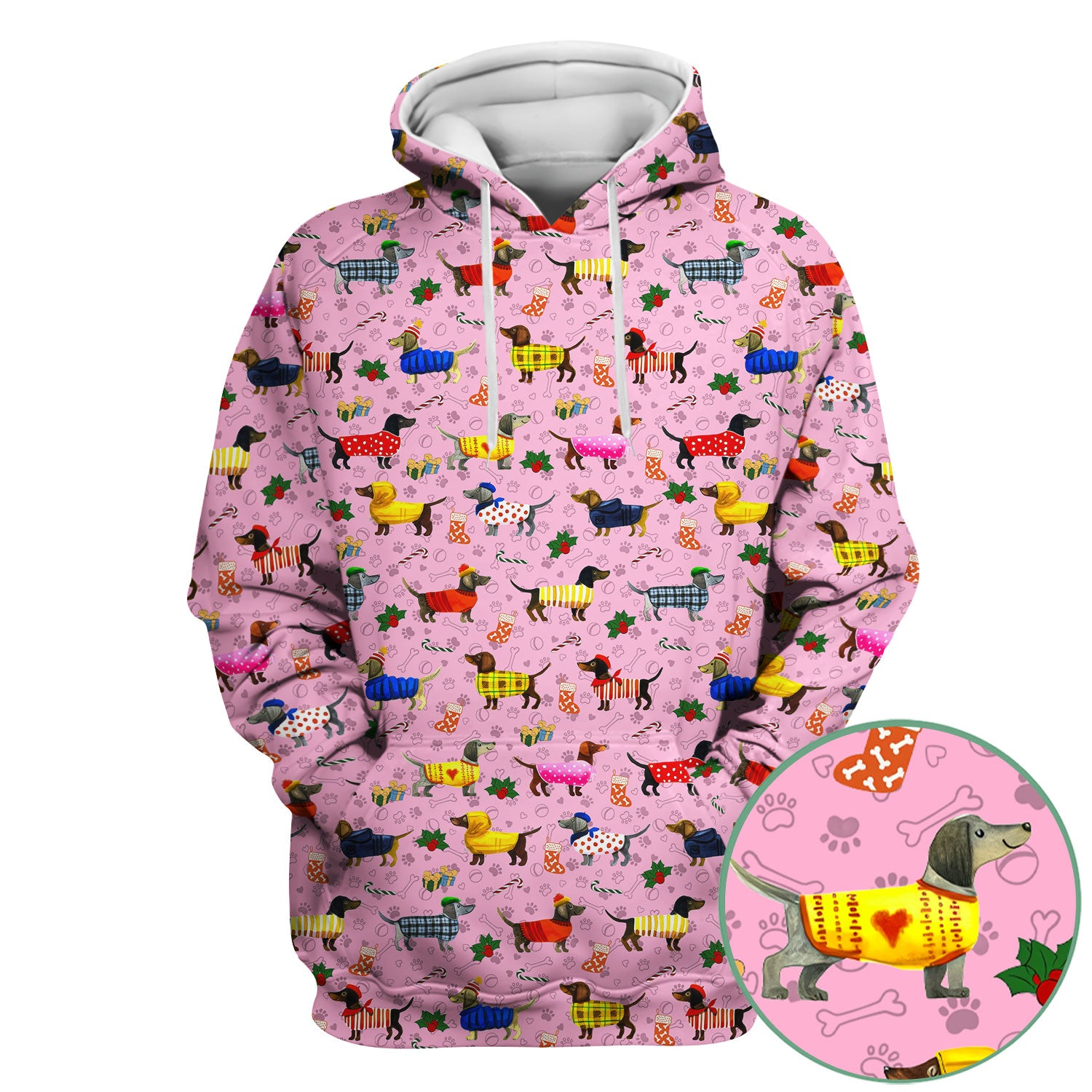 Wiener Dog Med Scrubs - Comfortable Scrub Tops for Women - Doxies with Paw Prints Nurse Uniform - Christmas Gift for LPN RN CNA