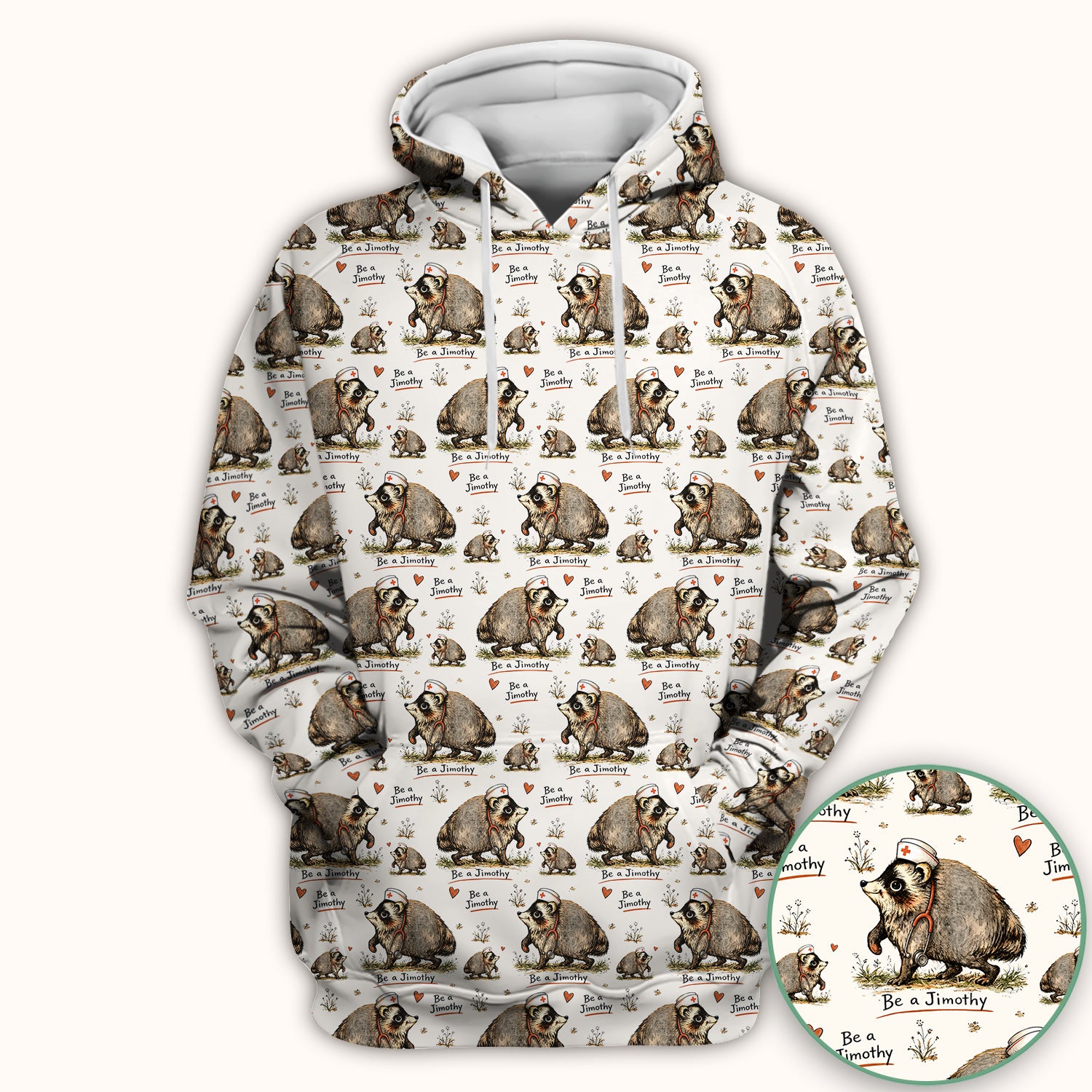 Funny Be A Jimothy Opossum Nurse Scrub Top, Comfortable Scrubs for Nurses