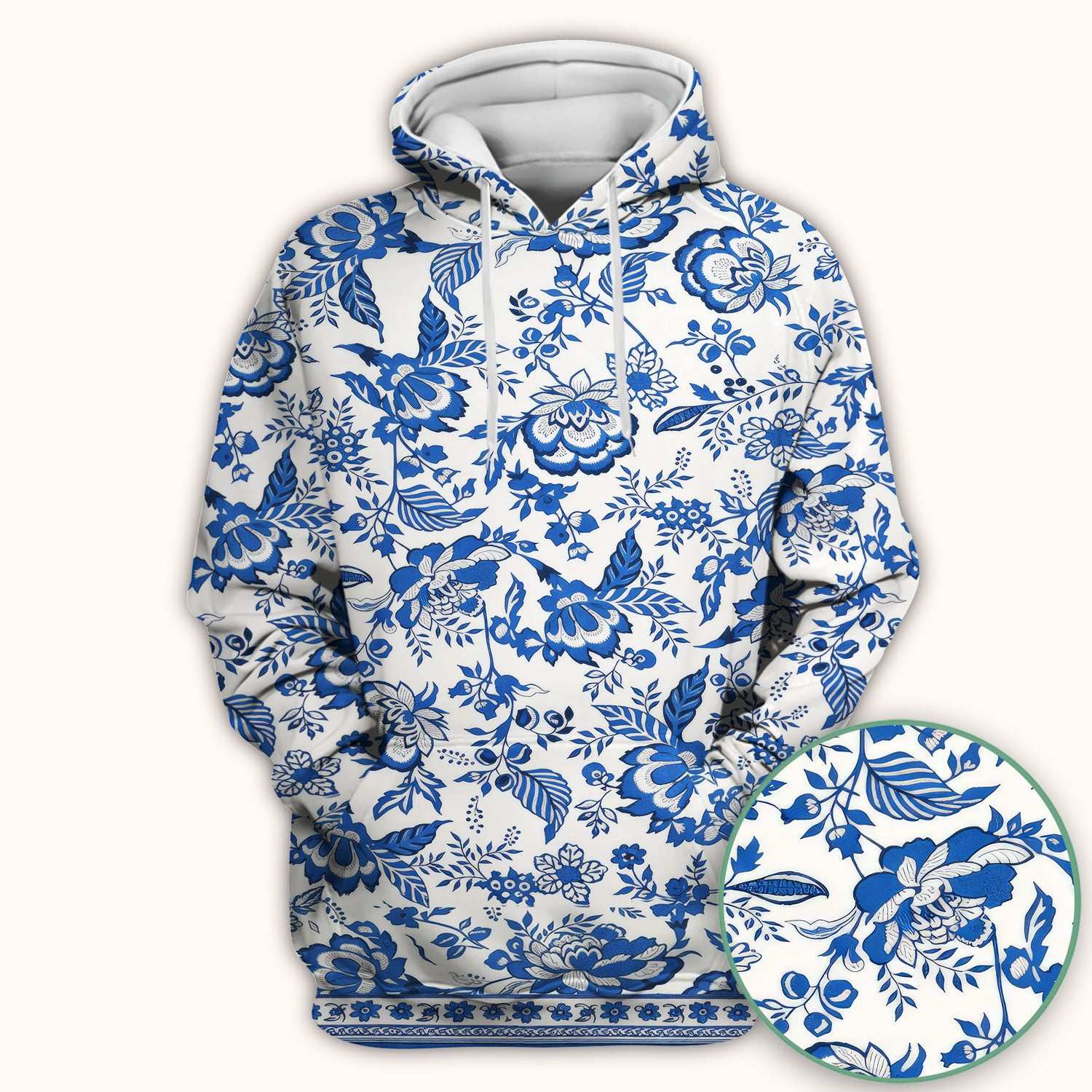 Toile De Jouy Scrub Top For Women, Floral Pattern Nurse Shirt, Comfortable Scrubs For Nursing