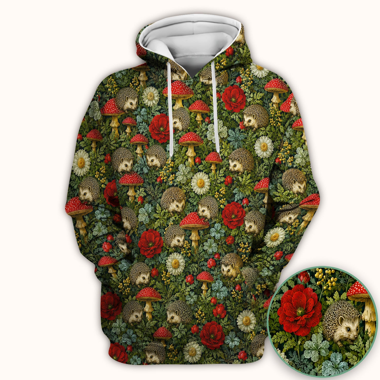 Enchanted Woodland Hedgehog Nurse for Pediatric Nurses, RN, CNA, Garden Medical Scrub Top, Comfortable Scrubs for Nurses
