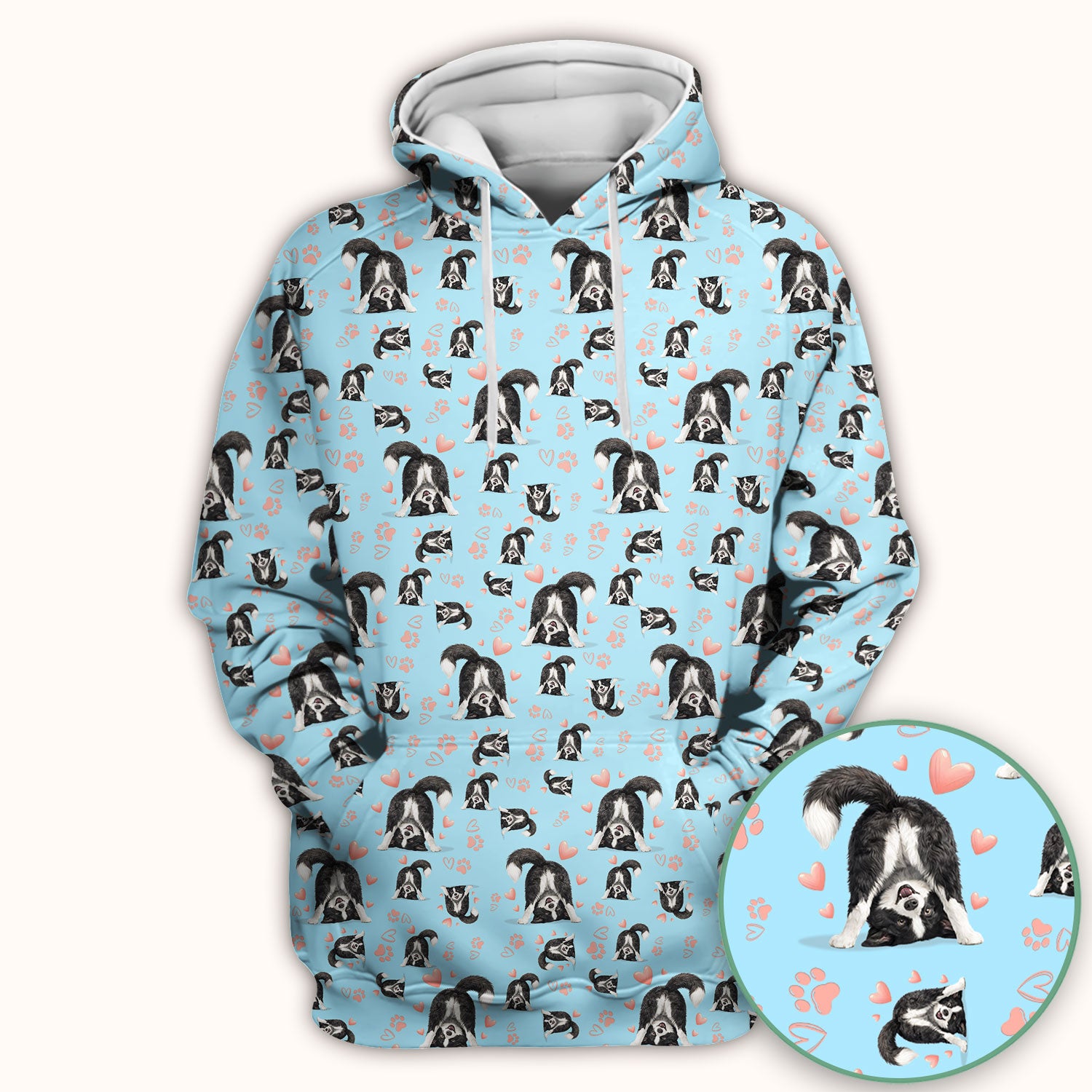 Cute Puppy Heart Medical Pattern Scrub Top, Comfortable Scrubs for Nurses