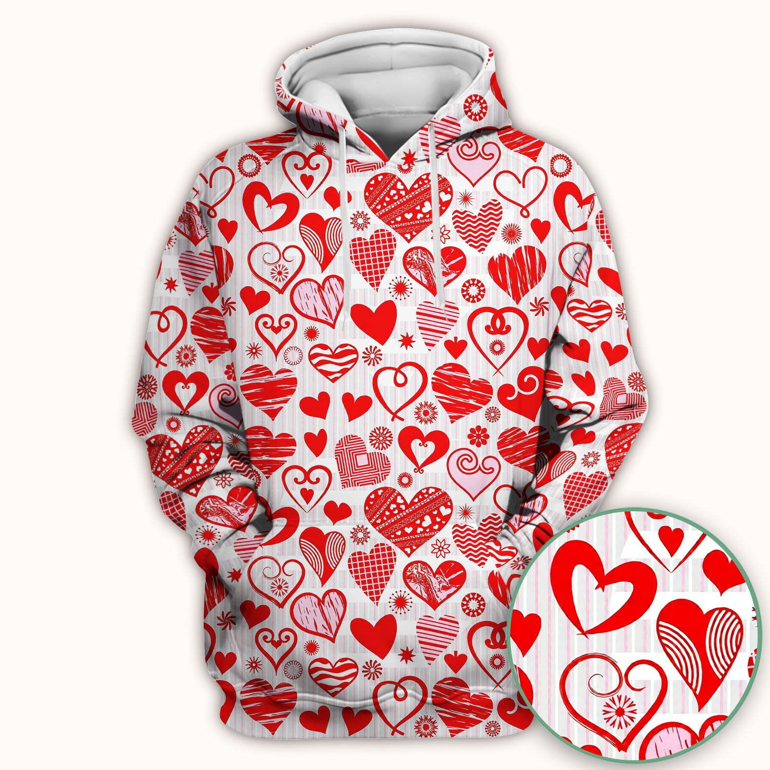 Hearts Scrub Top For Nursing, Valentine Heart Pattern Nurse Shirt, Comfortable Scrubs For Nurses