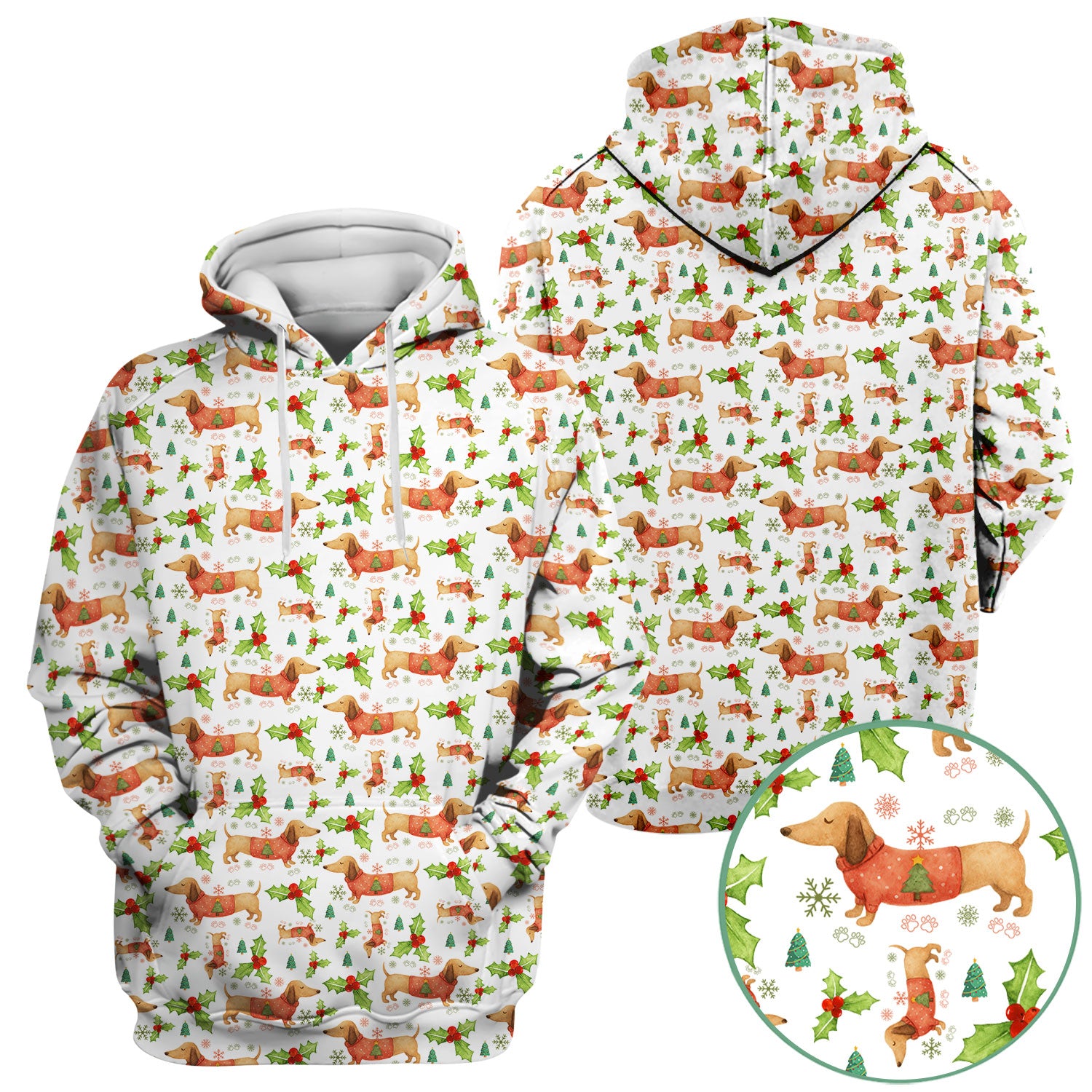 Festive Holiday Dachshund Scrub Top - Funny Sausage Dog Christmas Shirt - Wiener Puppy Lover Gift for RN CNA LPN