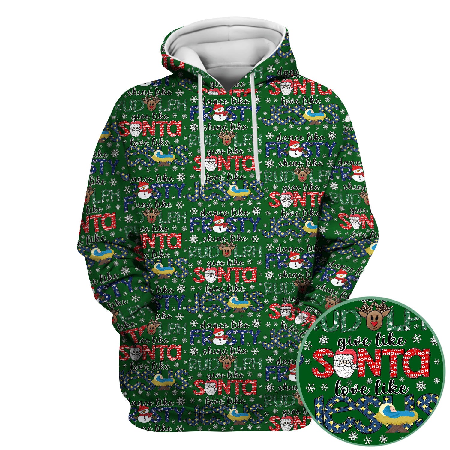 Xmas Rudolph Comfortable Scrubs for Nurses - God Santa Shirt - Breathable Fabrics Nursing Uniform Gift for RN CNA LPN