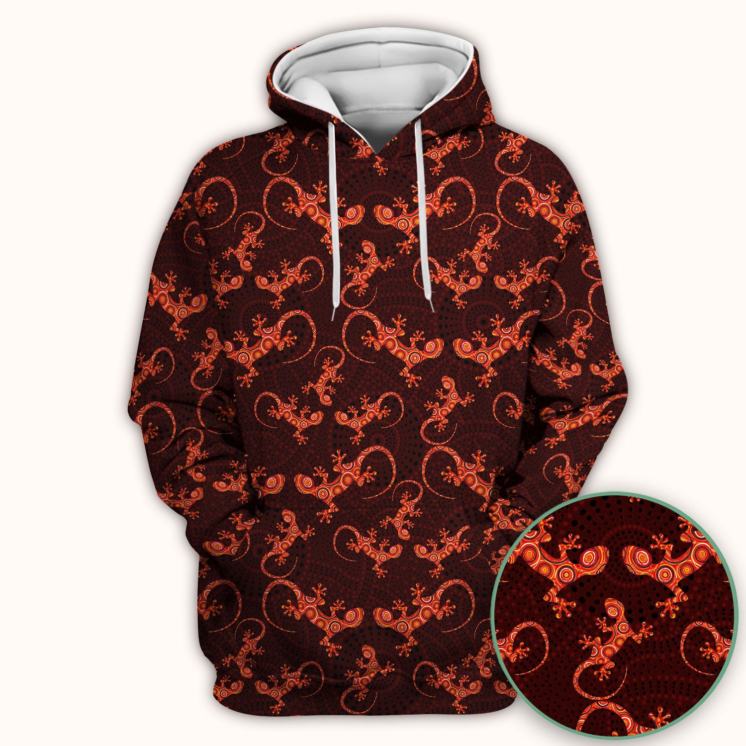 Australian Gecko Dot Art Inspired Medical Scrub Top - Women Uniform