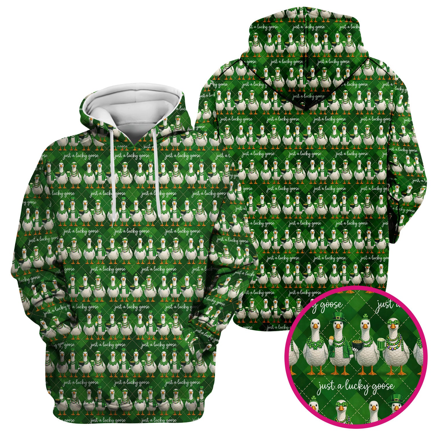 Lucky Goose St Patrick Green Argyle Print Scrub, Comfortable Scrubs for Nurses