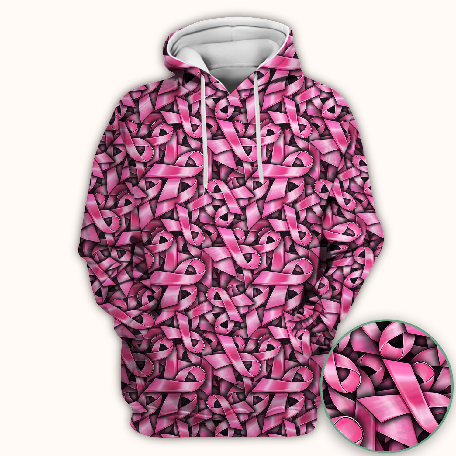 Breast Cancer Awareness Ribbon Oncology Scrub Top, Comfortable Scrubs for Nurses