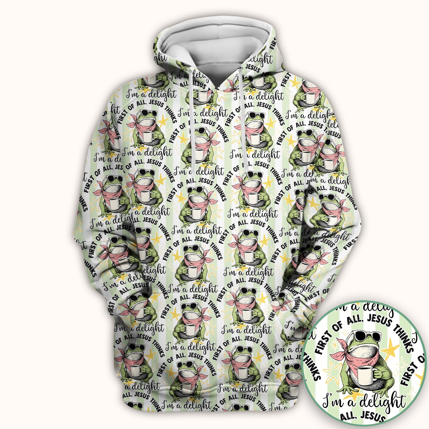 Funny Frog Coffee Quote Pattern Scrub Top, Comfortable Scrubs for Nurses