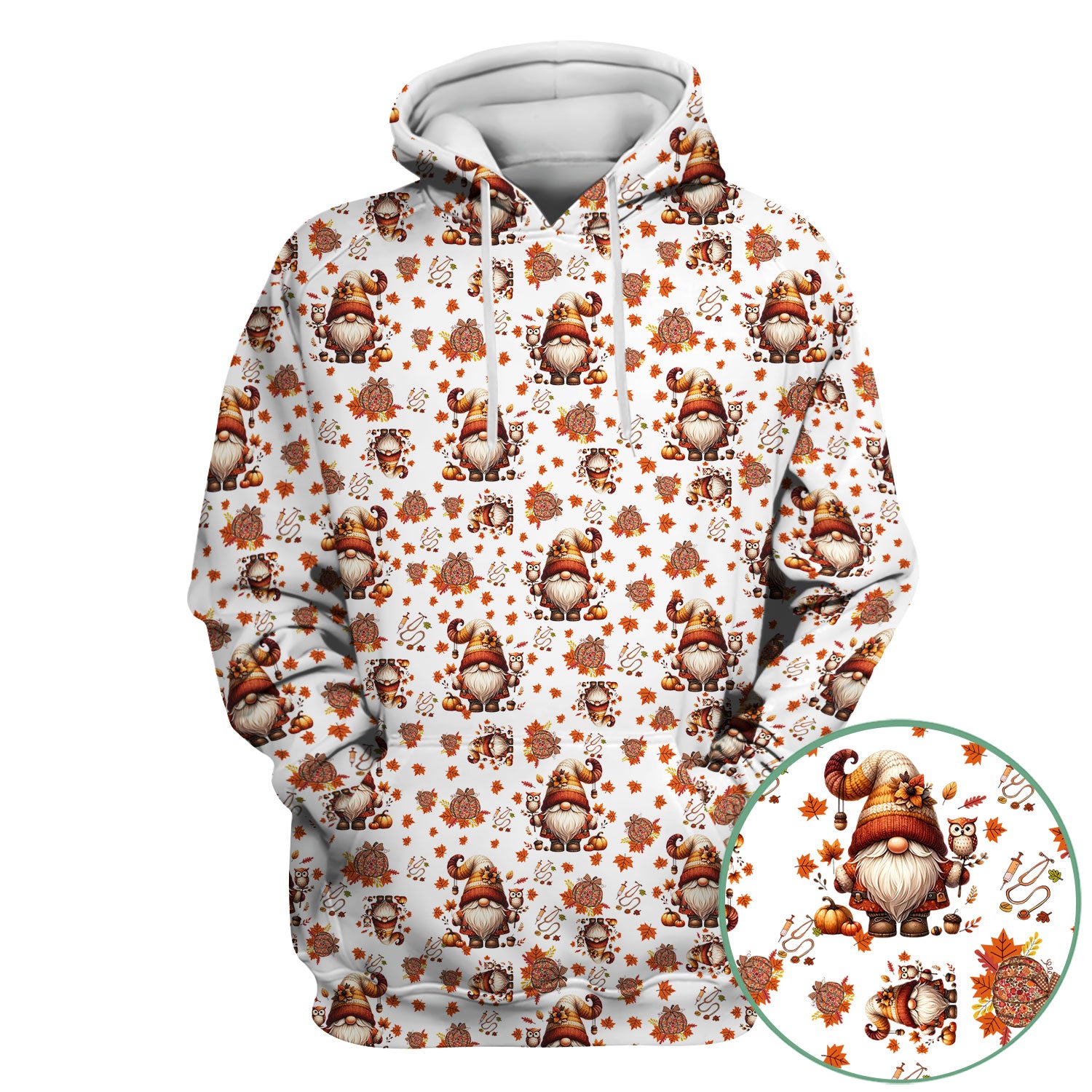 Autumn Leaves Pumpkin Scrubs for Women - Comfortable Scrubs for Nurses - Breathable Fabrics Nursing Uniform