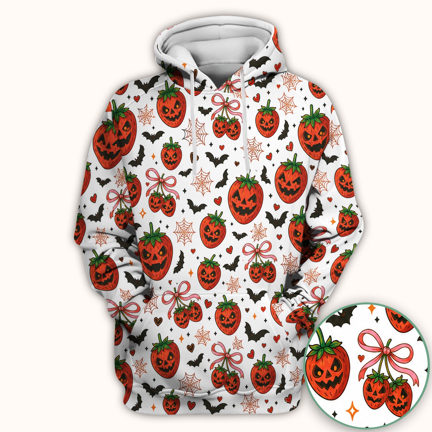 Sweet Halloween Strawberry Jack O Lanterns Scrub Top, Comfortable Scrubs for Nurses