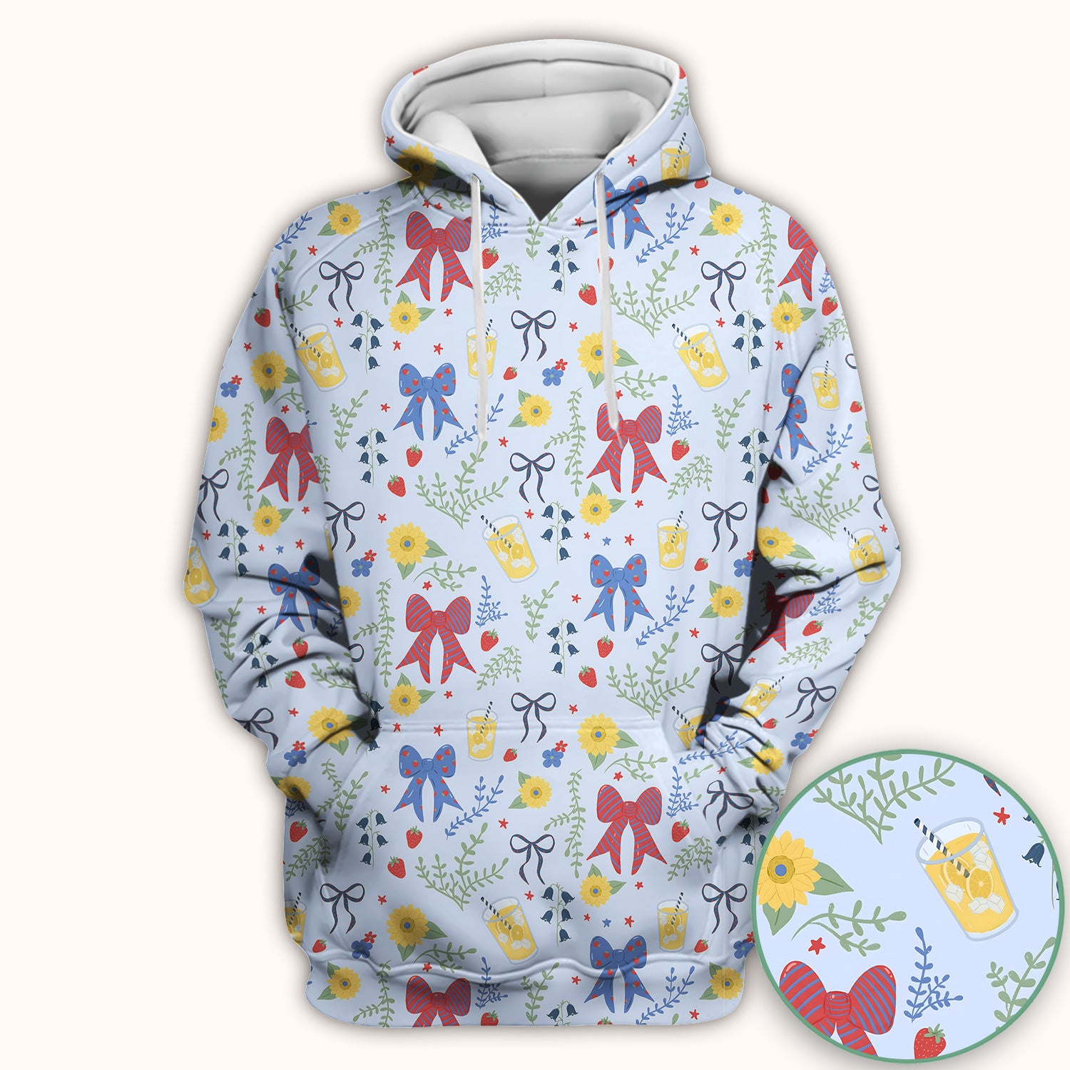 Sweet Summer Bow Nurse, Lemonade Floral Medical Scrub Top, Comfortable Scrubs for Nurses