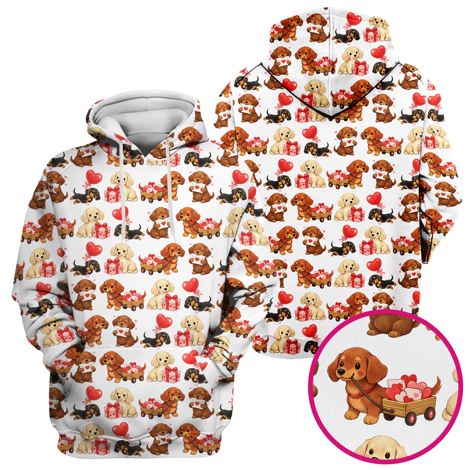 Cute Dachshund Nurse Scrub Top For Nurses, Wiener Dog Pattern Nurse Shirt, Breathable Fabrics Nursing Uniform