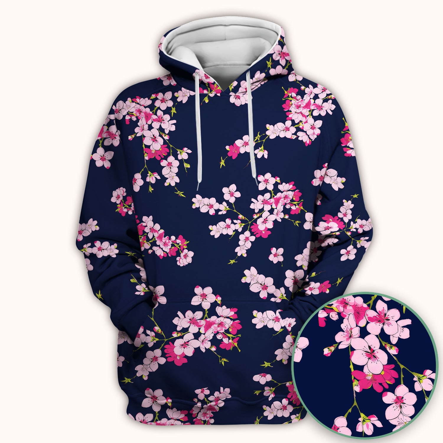 Elegant Cherry Blossom Floral Pattern Srubs, Comfortable Scrubs for Nurses
