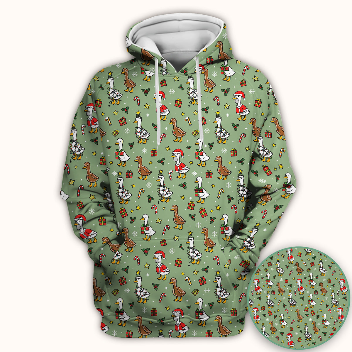 Christmas Geese In Festive Costumes Scrub Top, Comfortable Scrubs for Nurses