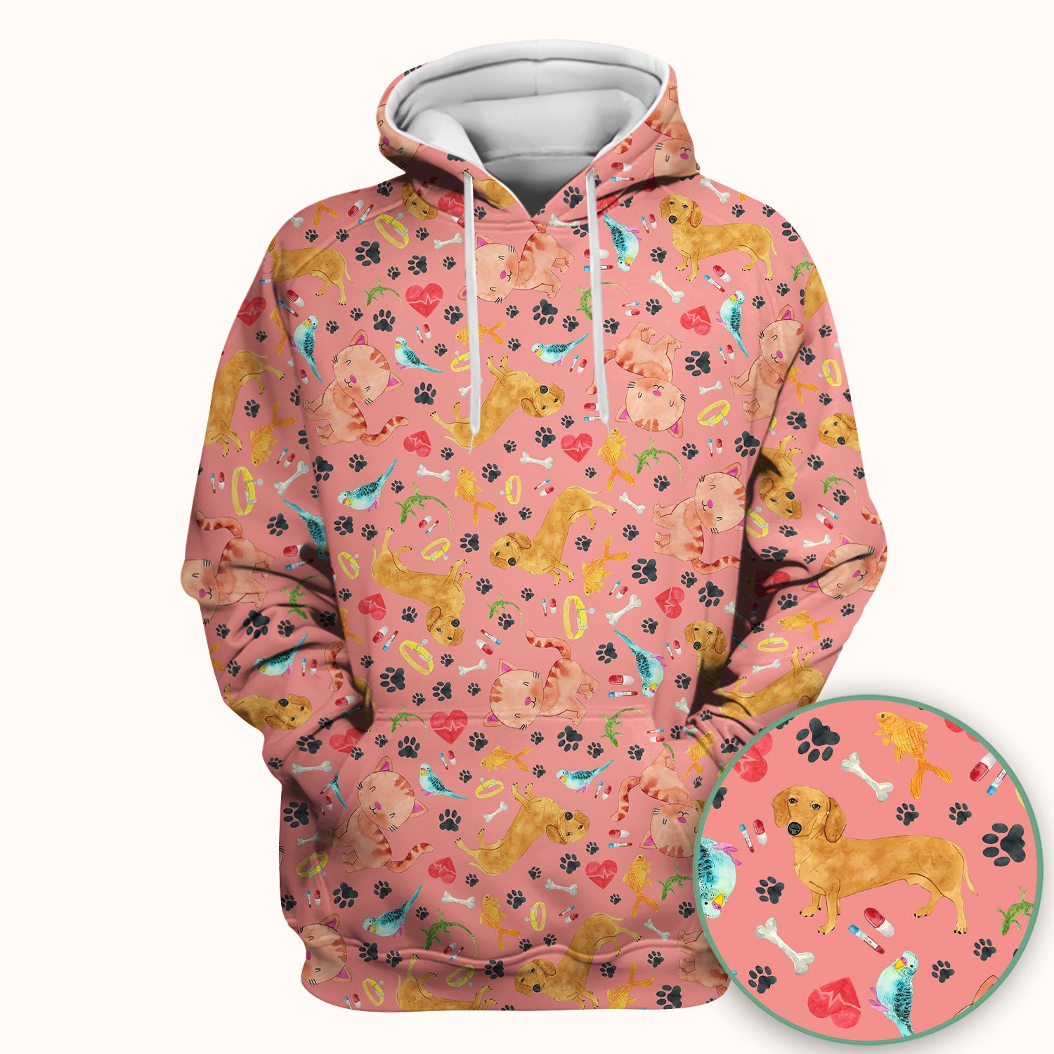 Cute Cat Dog Scrub Top - Animal Lover Medical Uniform - Funny Veterinary Nurse Shirt for Women RN CNA LPN