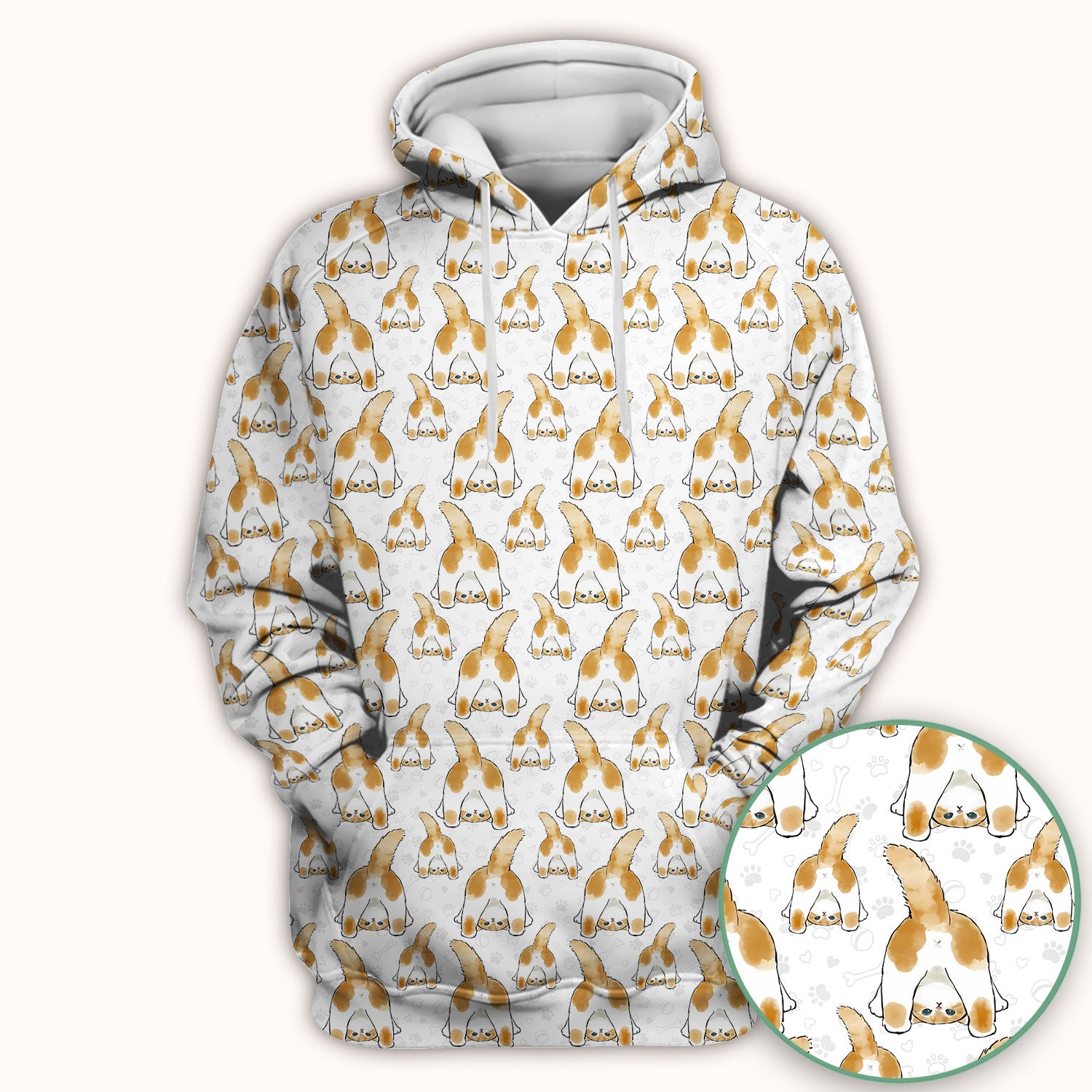 Cute Cat Butt Nurse Scrub Top, Cat Pattern Medical Shirt For Pet Lover, Breathable Fabrics Nursing Uniform