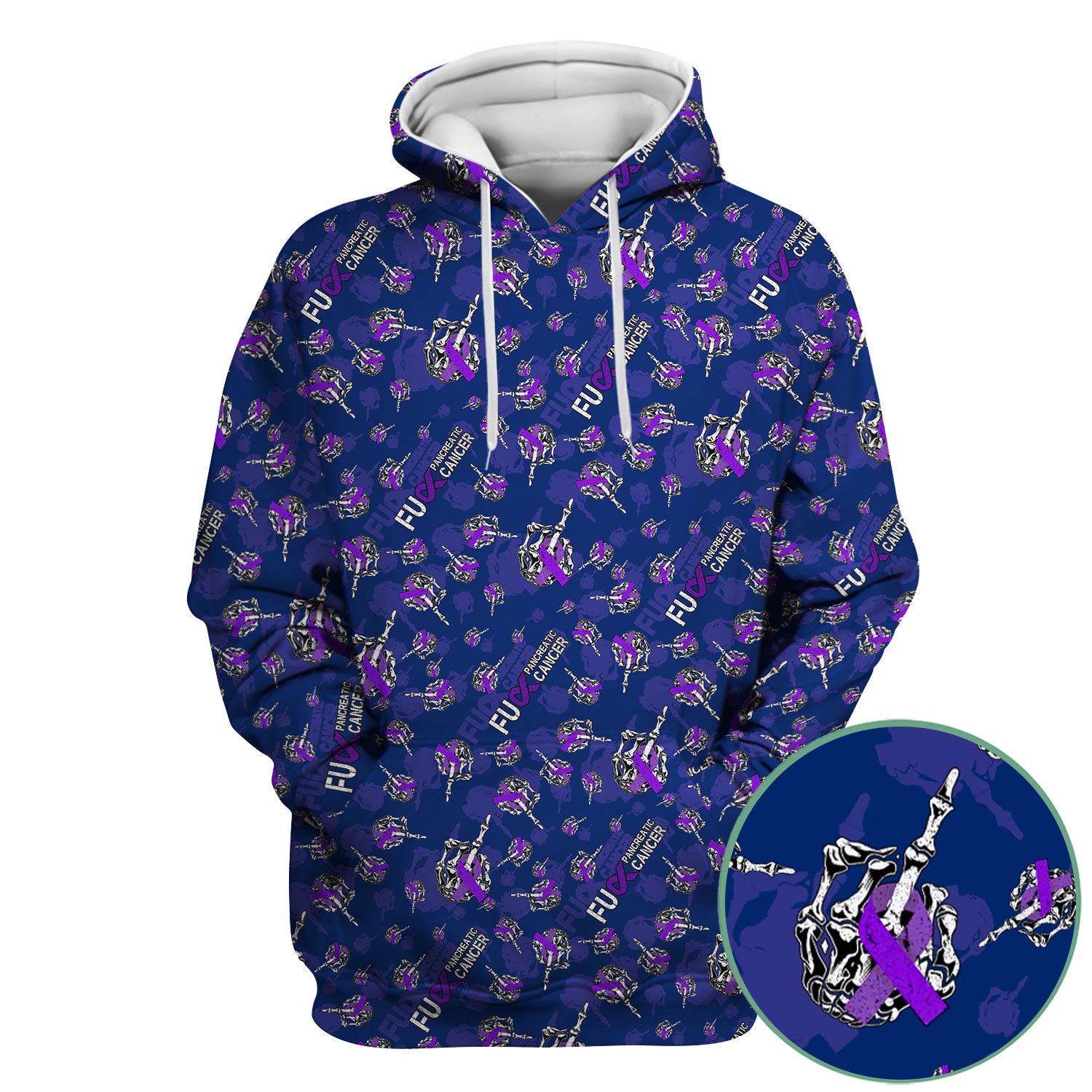 Pancreatic Cancer Awareness Scrub Top - Fuck Cancer Purple Ribbon Nurse Shirt - Strong Gift Idea for Survivors, Fighters & Supporters
