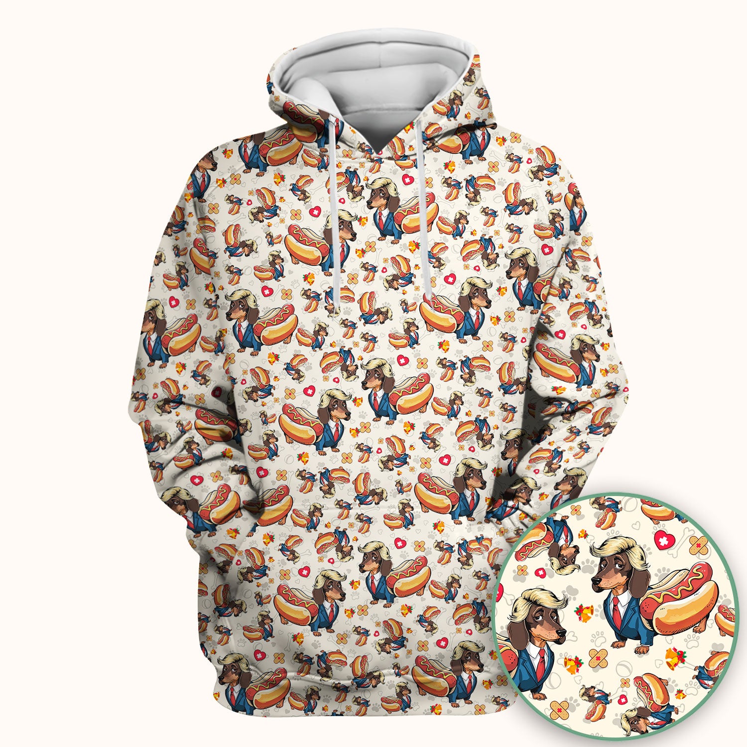 They're Eating The Dogs - Funny Dachshund Hot Dog Scrub Top - Hilarious Medical Uniform