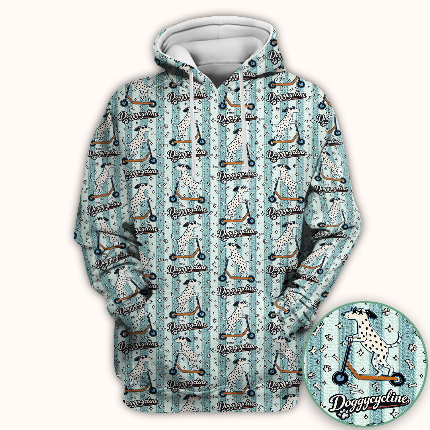 Veterinary Dalmatian Dog Pattern Scrub Top, Comfortable Scrubs for Nurses