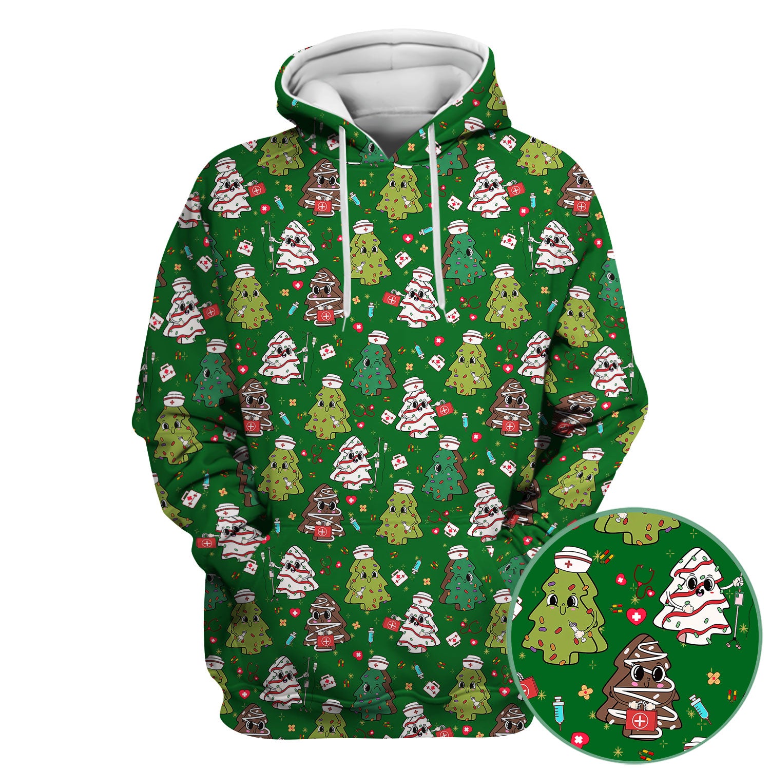 Cute Christmas Tree Nurse Shirt - Holiday Scrub Top for Women - Funny Medical Uniform Xmas Gift RN LPN CNA