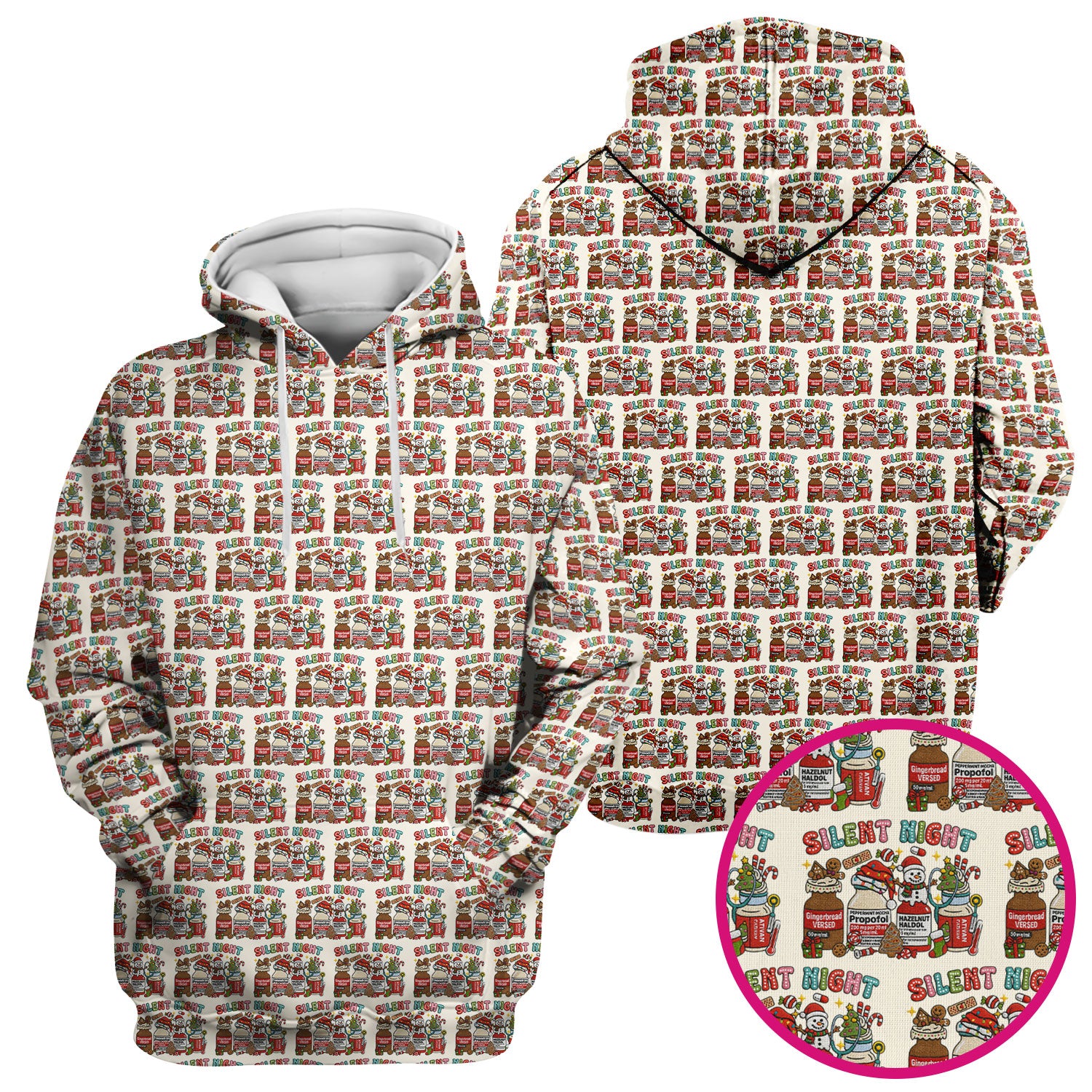 Silent Night Nurse Scrub Top, Funny Christmas Medical Scrub Shirt, Holiday Nursing Uniform