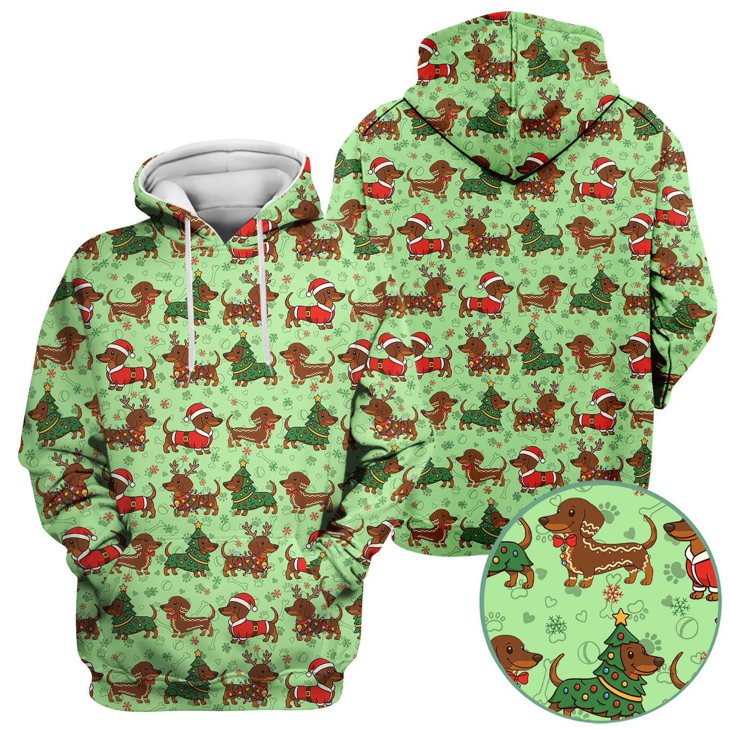 Christmas Dachshund Scrub Top - Funny Sausage Dog Wiener Holiday Nurse Shirt - Xmas Medical Uniform Gift for RN CNA LPN