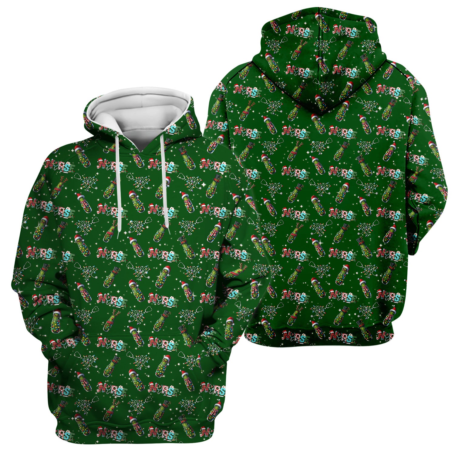 Christmas Pickle Scrub Top - Funny Holiday Medical Uniform - Gift for Nurse RN CNA LPN LVN EN