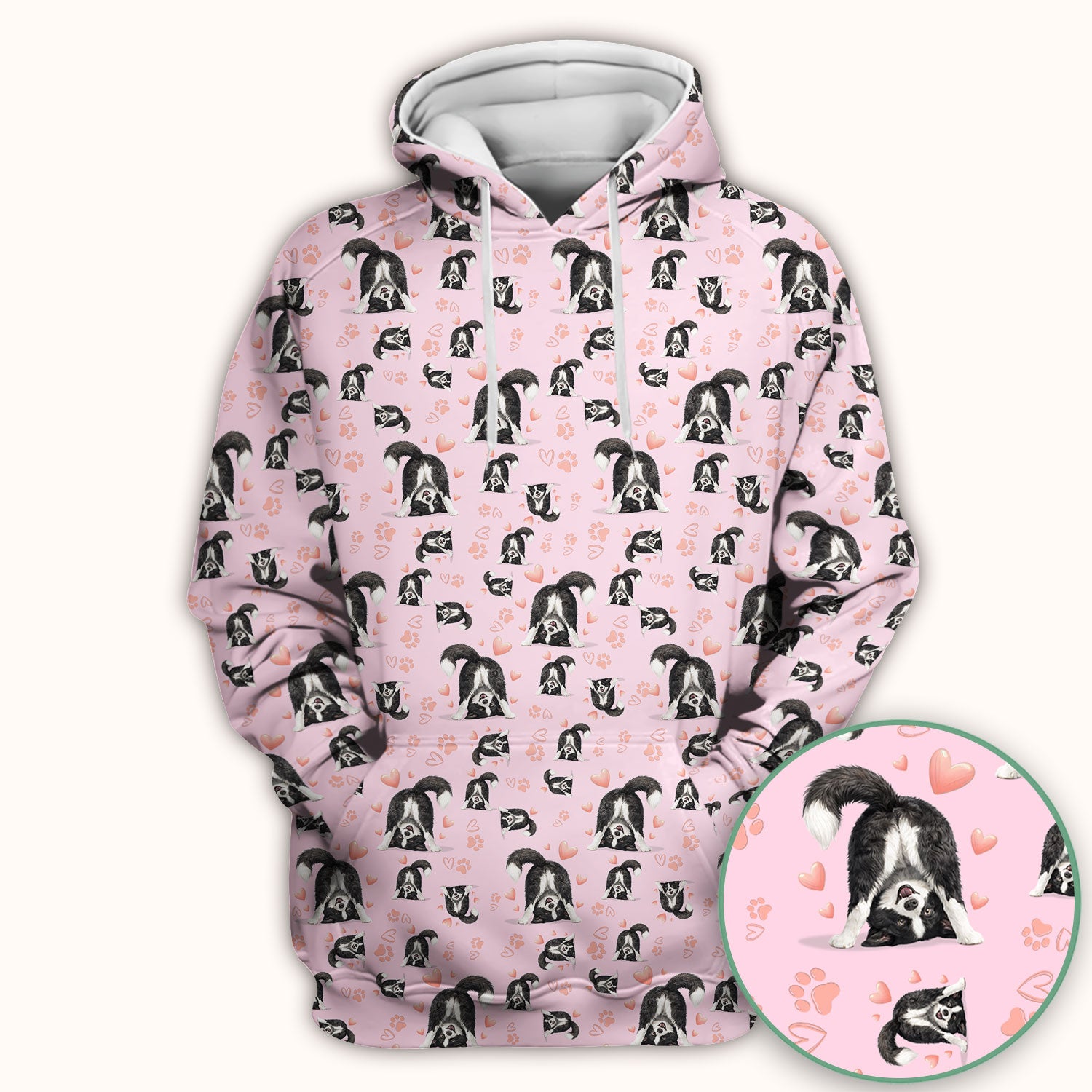 Cute Puppy Heart Medical Pattern Scrub Top, Comfortable Scrubs for Nurses