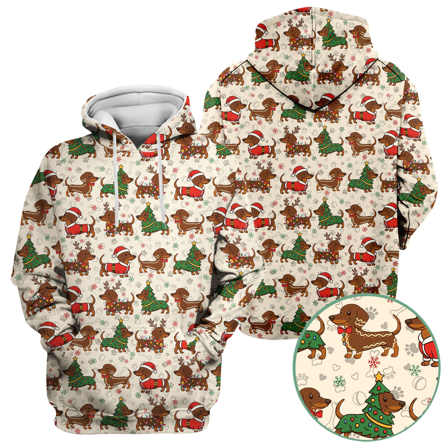 Christmas Dachshund Scrub Top - Funny Sausage Dog Wiener Holiday Nurse Shirt - Xmas Medical Uniform Gift for RN CNA LPN