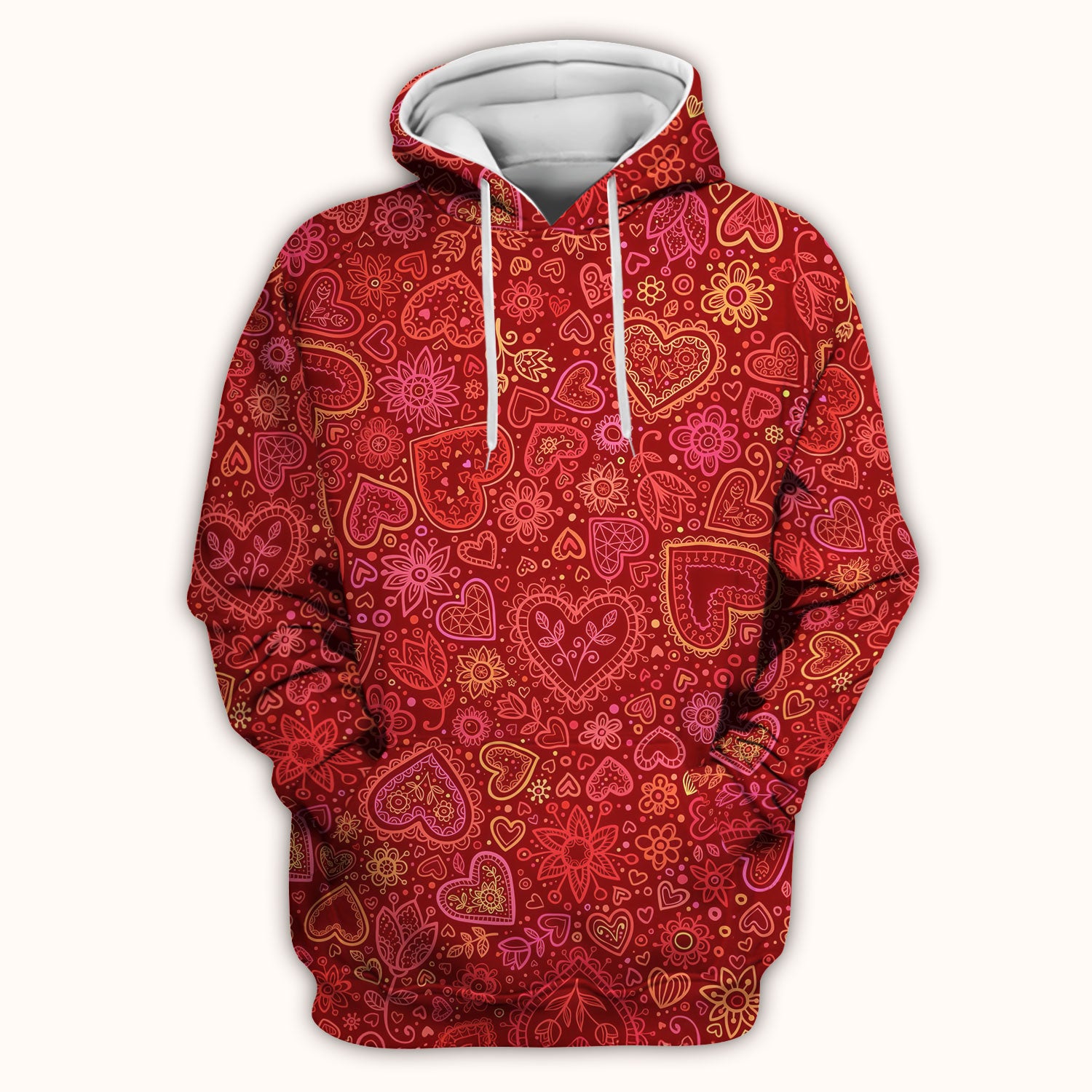 Valentine Heart Nurse Scrub Top, Cute Nursing Pattern Shirt, Breathable Fabrics Nursing Uniform