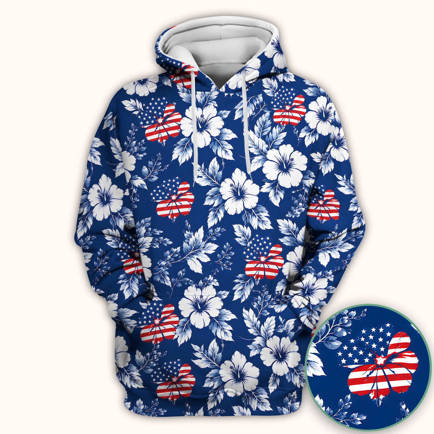 Patriotic Butterfly Floral Nurse for RN & CNA, American Flag Healthcare Workers Uniform Scrub Top, Comfortable Scrubs for Nurses