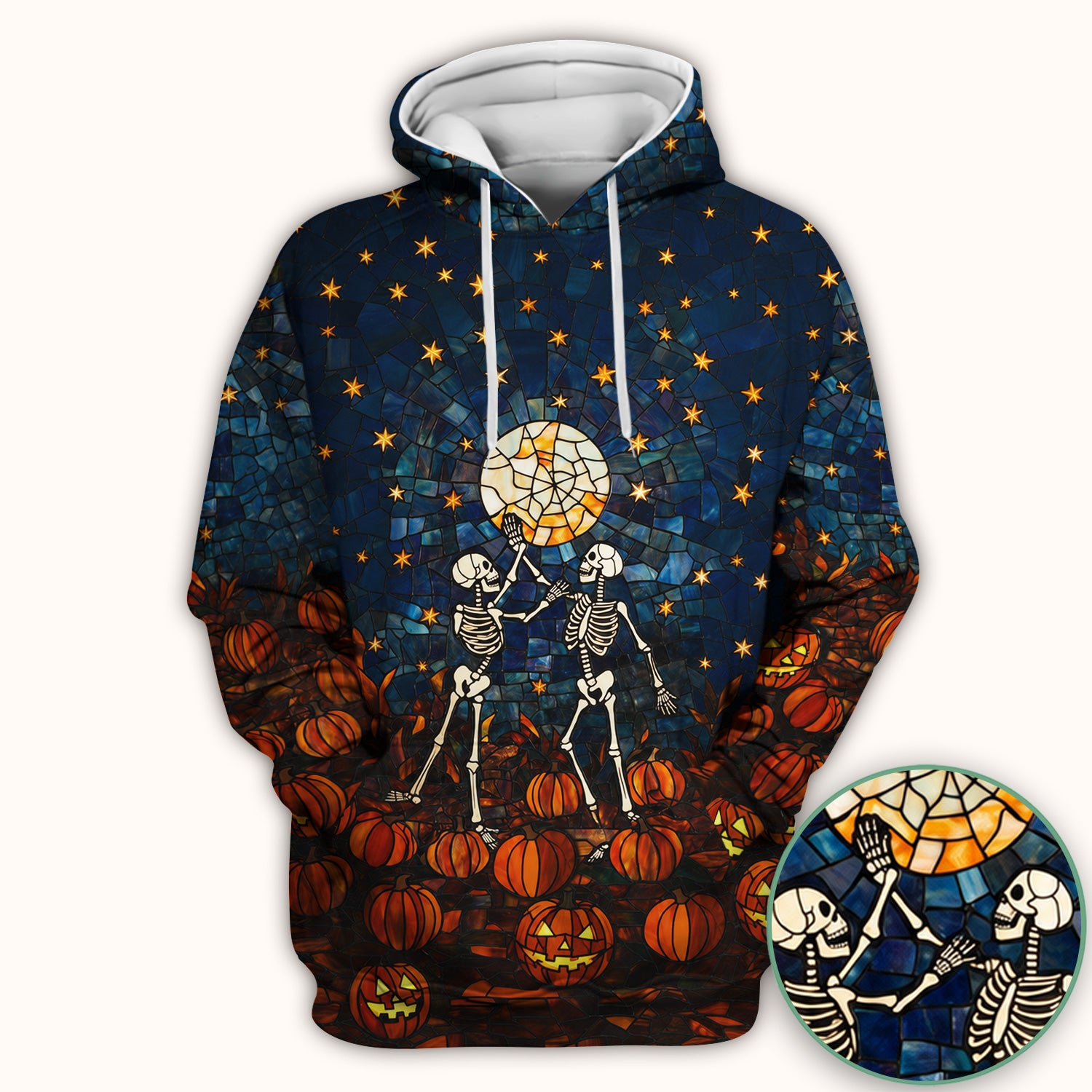Halloween Skeleton Pumpkin Patch Scrub Top, Comfortable Scrubs for Nurses