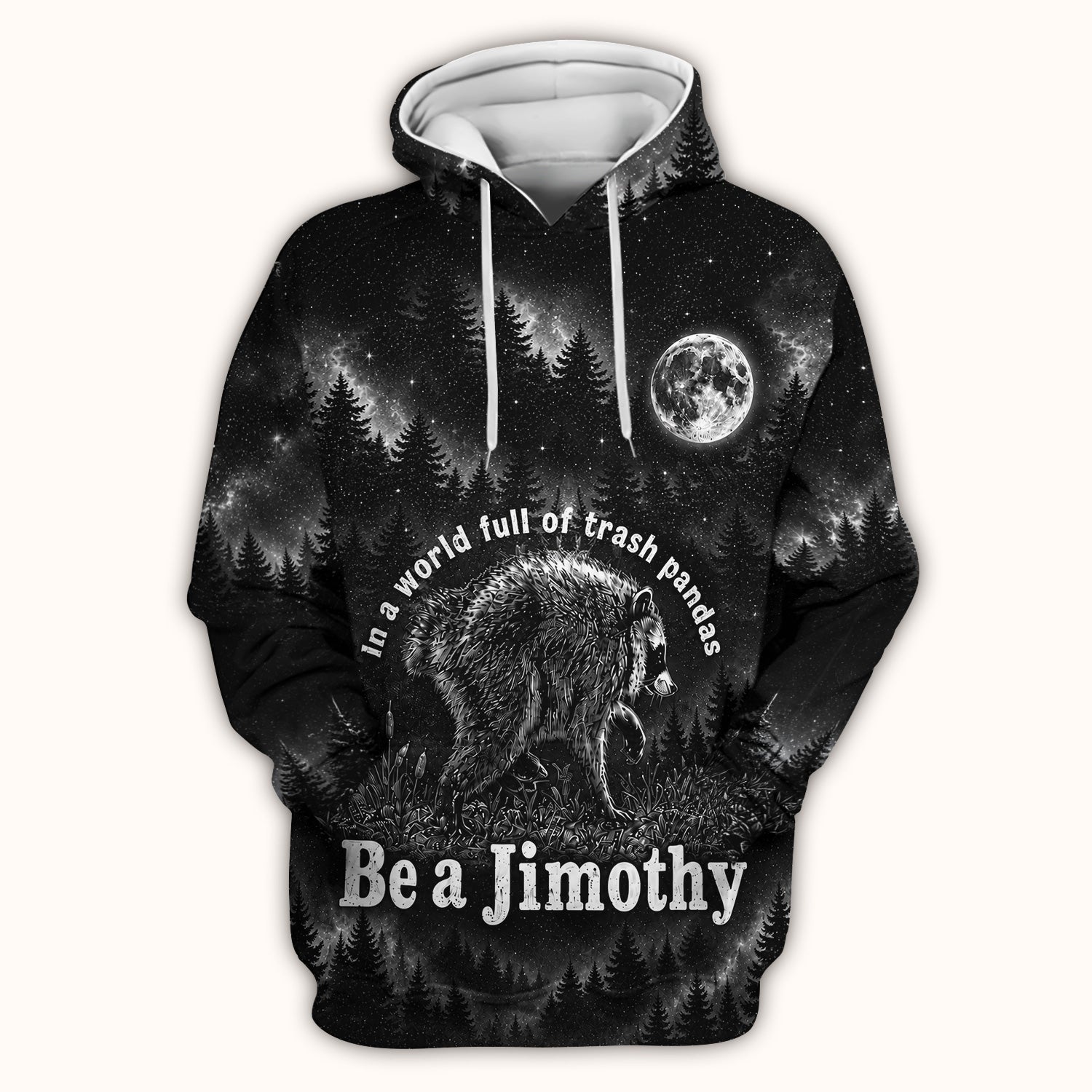 Funny Be A Jimothy Raccoon Print Scrub Top, Comfortable Scrubs for Nurses
