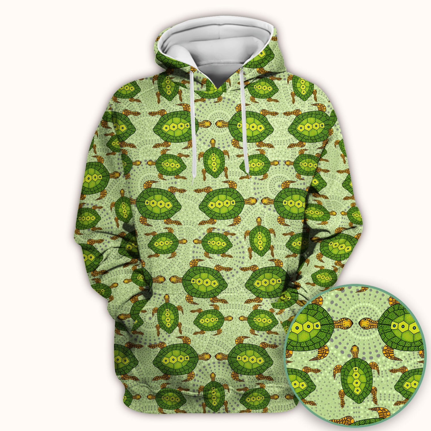 Australian Turtle Dot Art Inspired Nursing Scrub Top - Women V-Neck Shirt