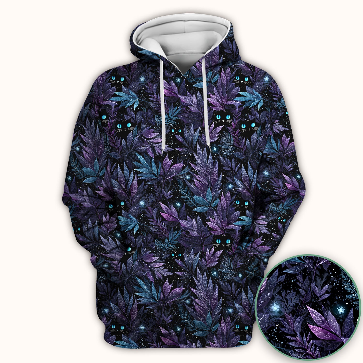 Mystic Black Cat Veterinary Pattern Scrub Top, Comfortable Scrubs for Nurses