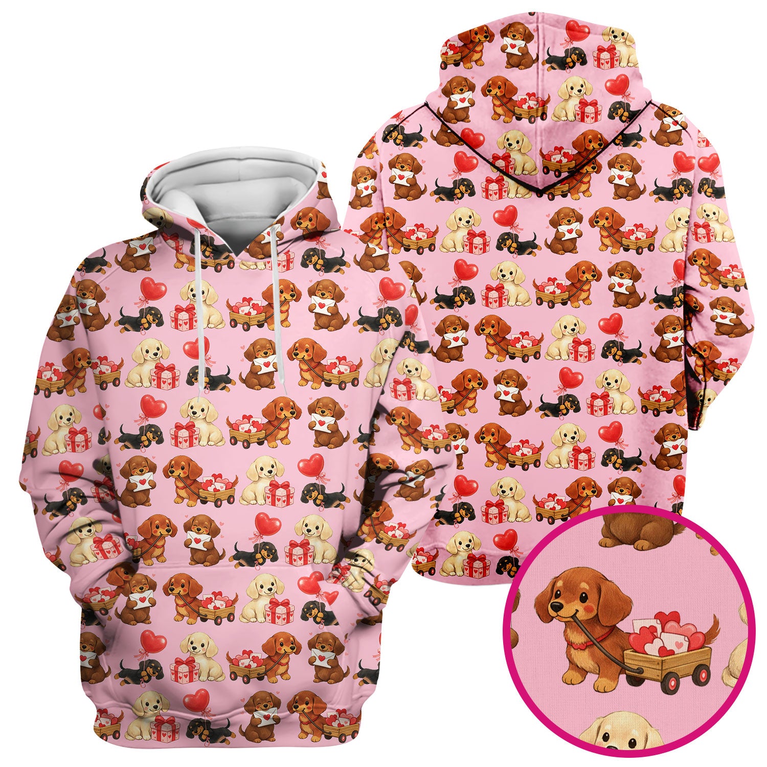 Cute Dachshund Nurse Scrub Top For Nurses, Wiener Dog Pattern Nurse Shirt, Breathable Fabrics Nursing Uniform