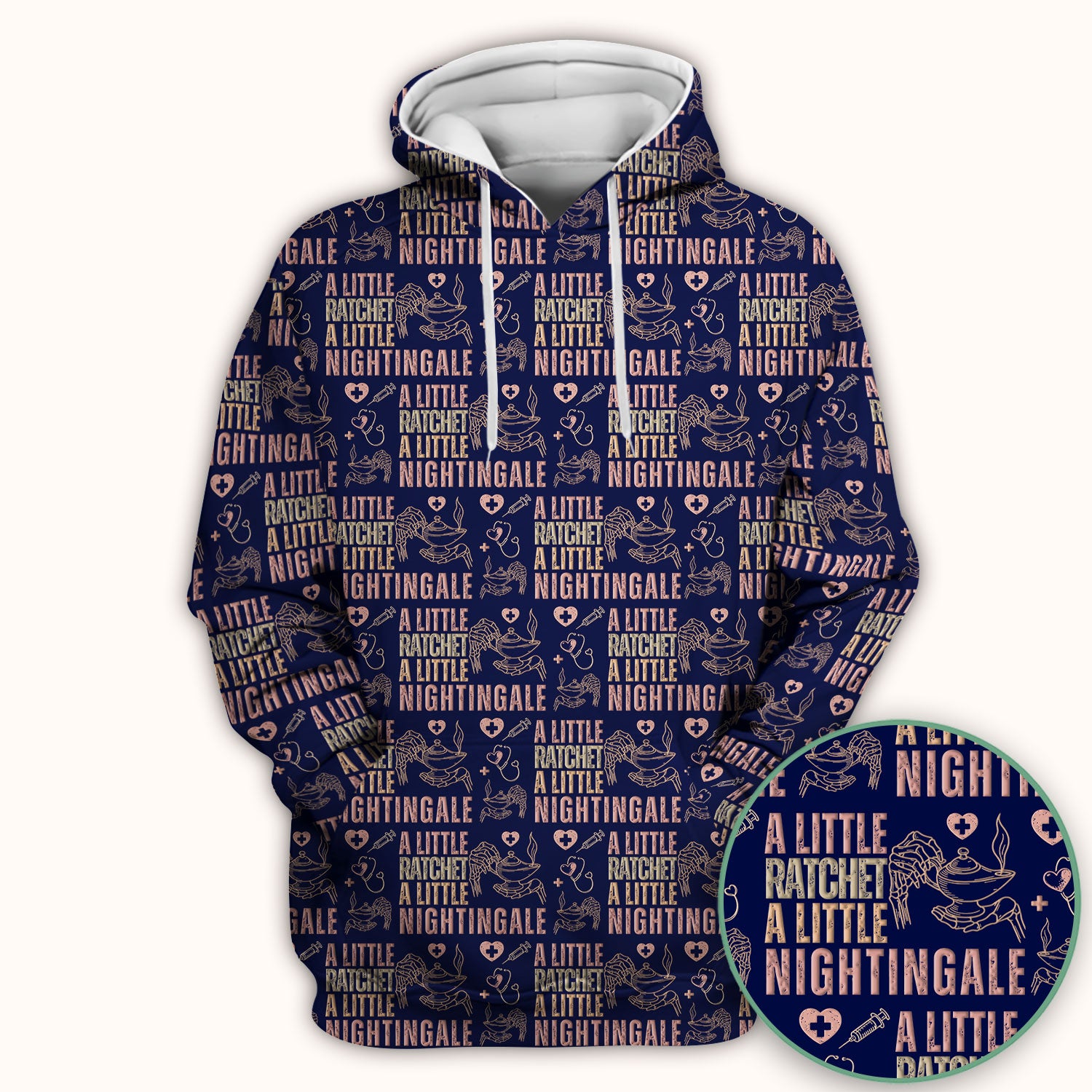 A Little Ratchet A Little Nightingale Nurse Scrub Top, Breathable Fabrics Nursing Uniform