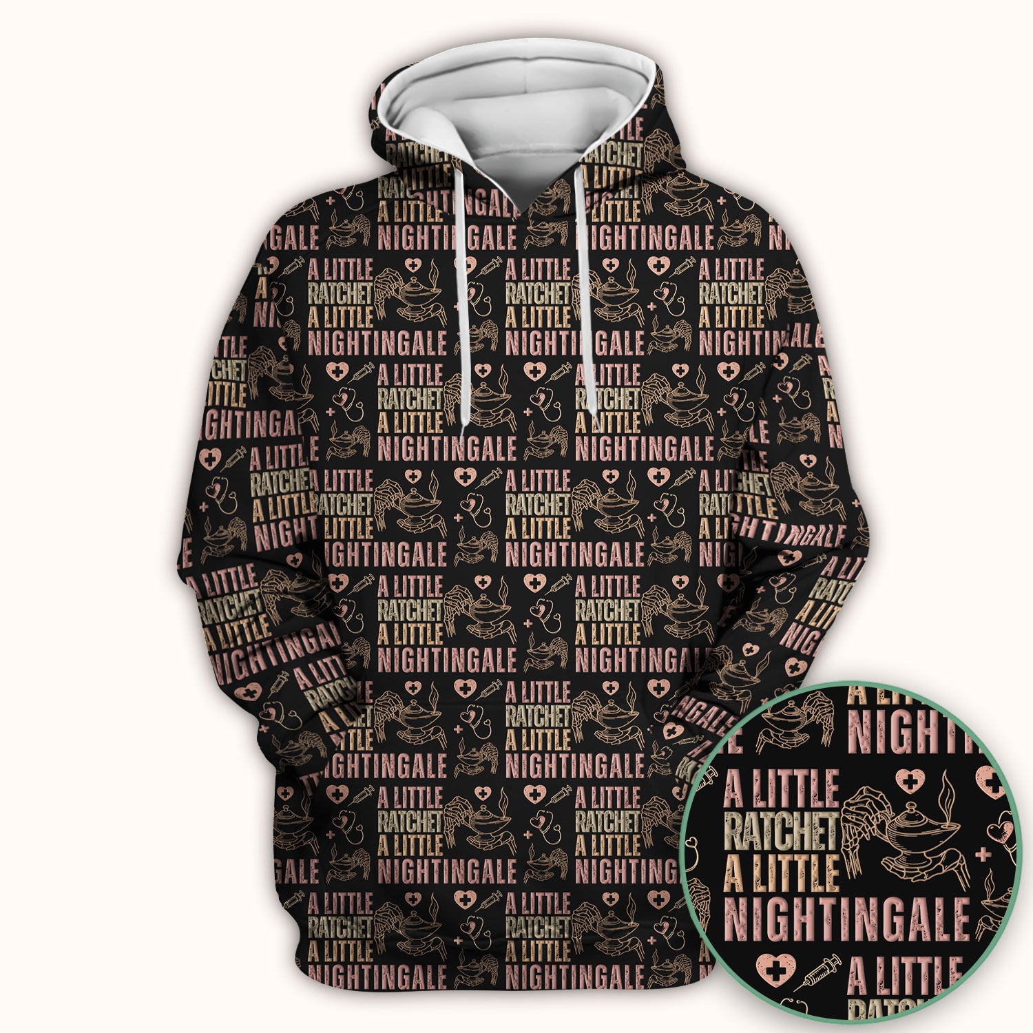 A Little Ratchet A Little Nightingale Nurse Scrub Top, Breathable Fabrics Nursing Uniform