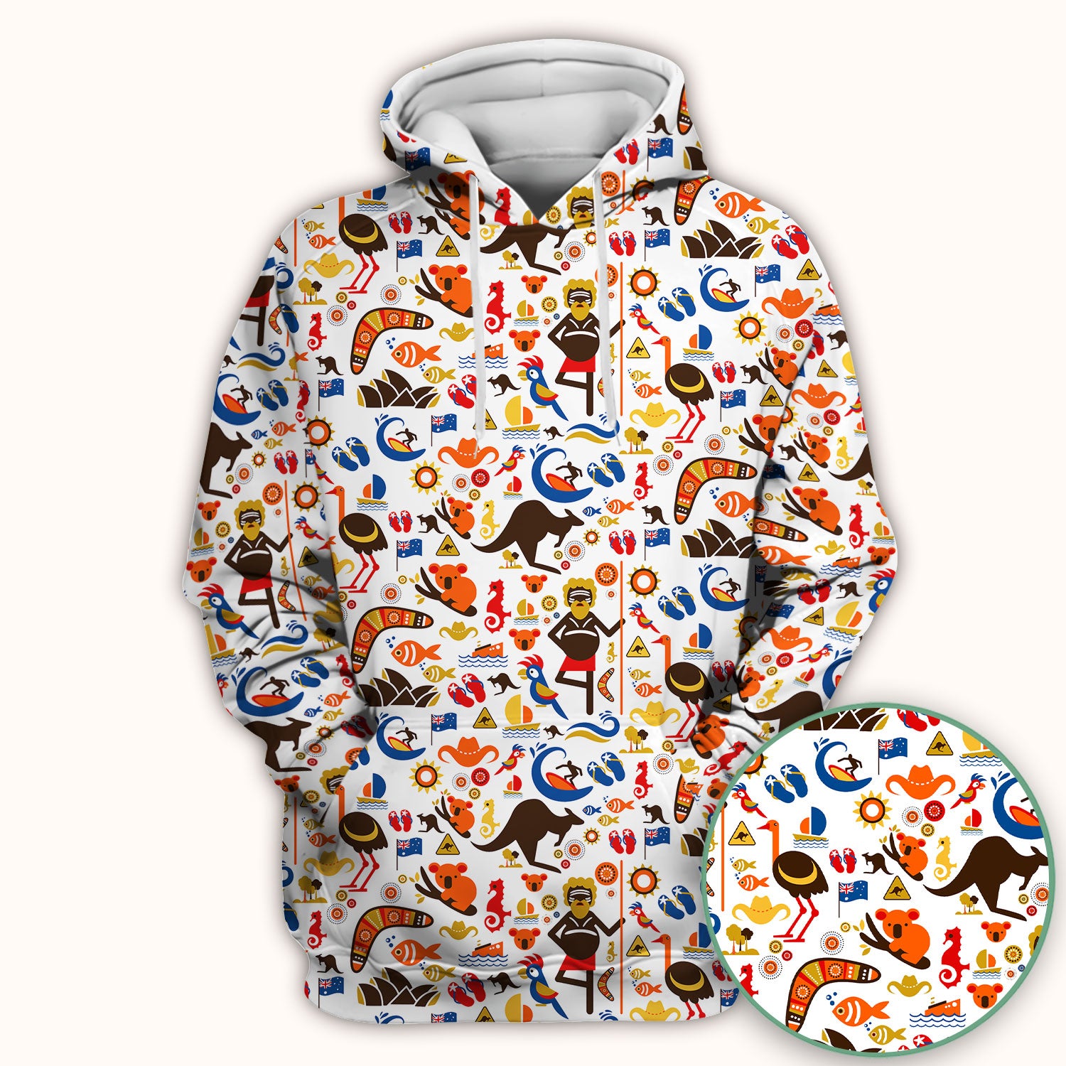 Indigenous Inspired Icon Scrub Top, Australia Culture Pattern Nurse Shirt, Comfortable Scrubs For Nursing