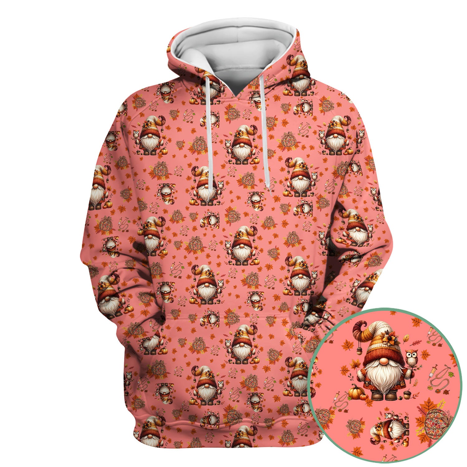 Autumn Leaves Pumpkin Scrubs for Women - Comfortable Scrubs for Nurses - Breathable Fabrics Nursing Uniform