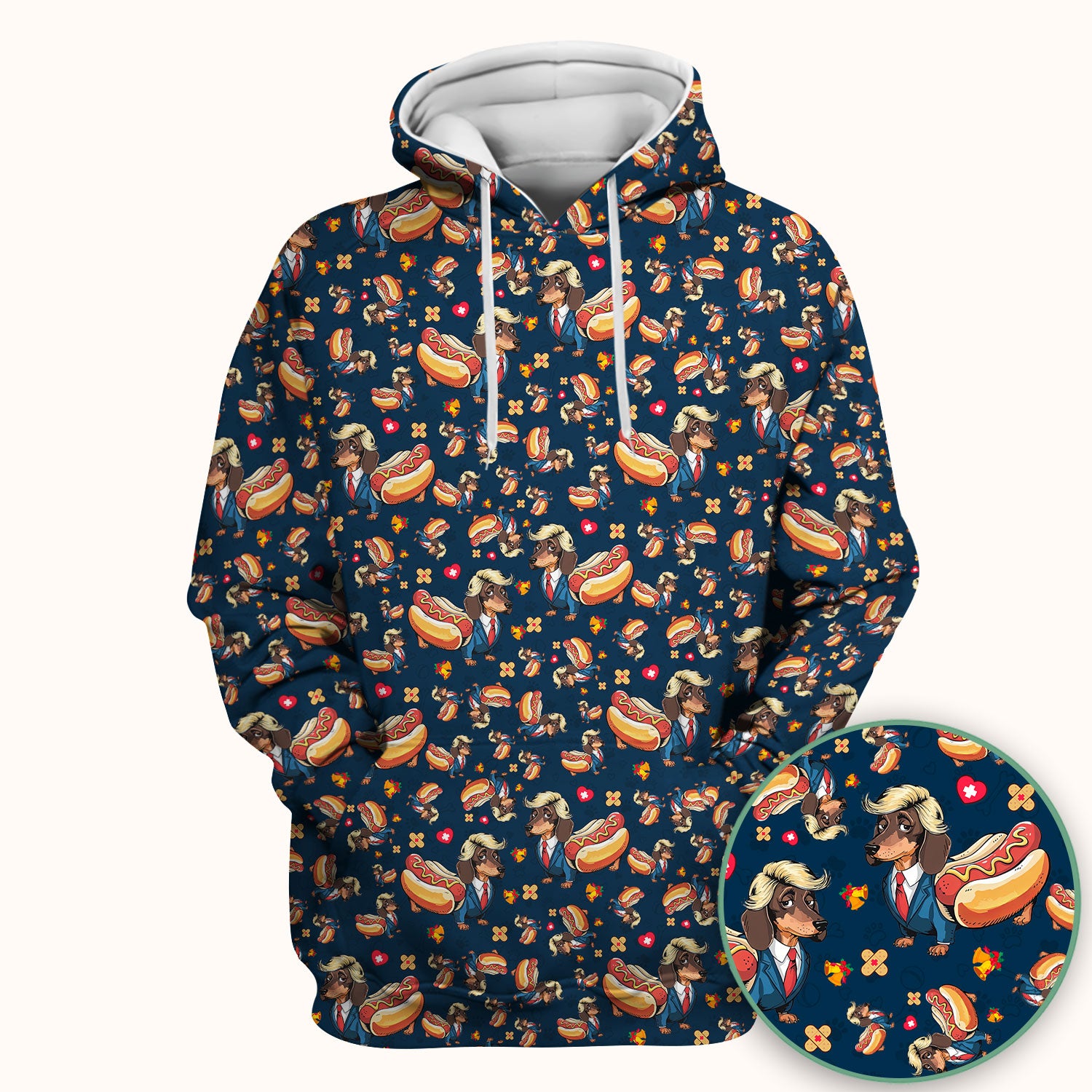 They're Eating The Dogs - Funny Dachshund Hot Dog Scrub Top - Hilarious Medical Uniform
