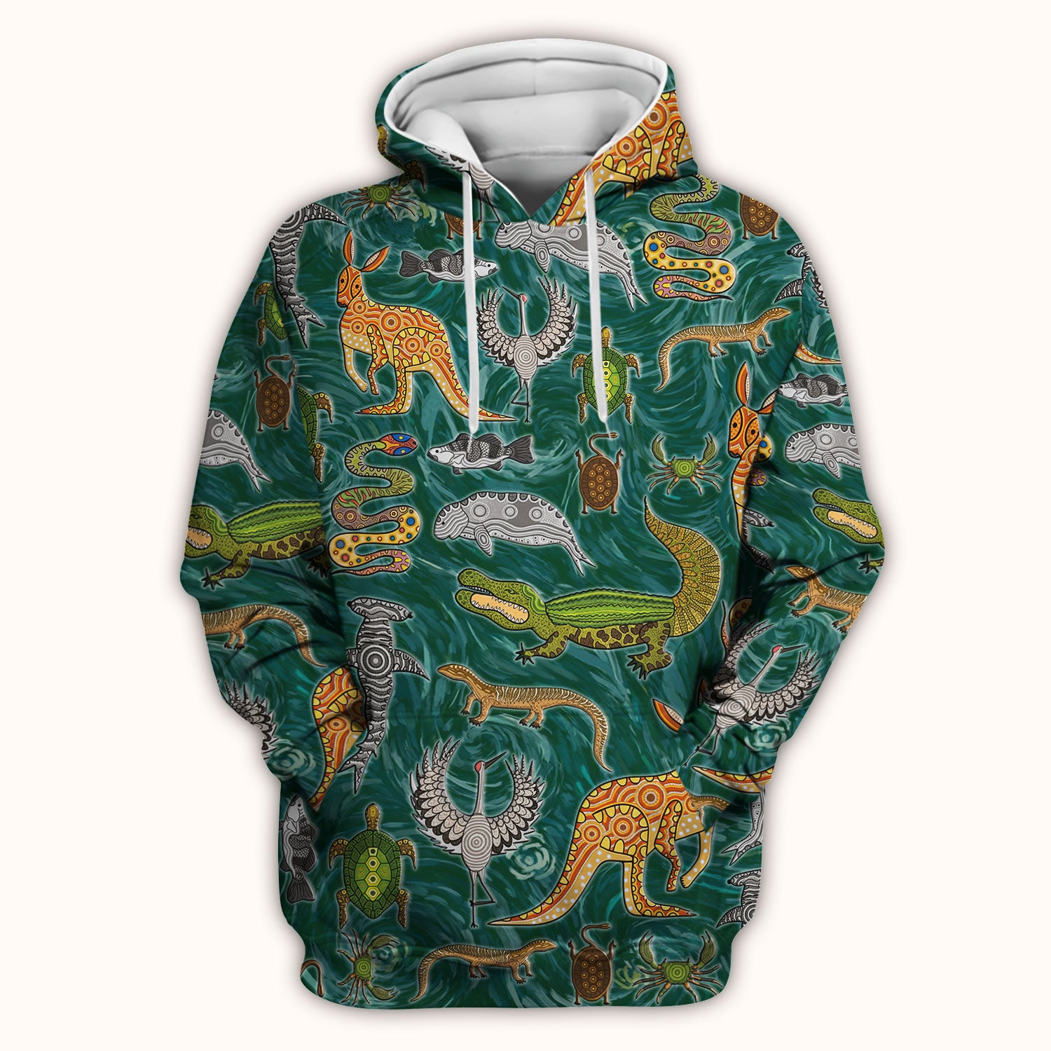Crocodile Turtle Snake Animal Pattern Scrub Top, Comfortable Scrubs for Nurses