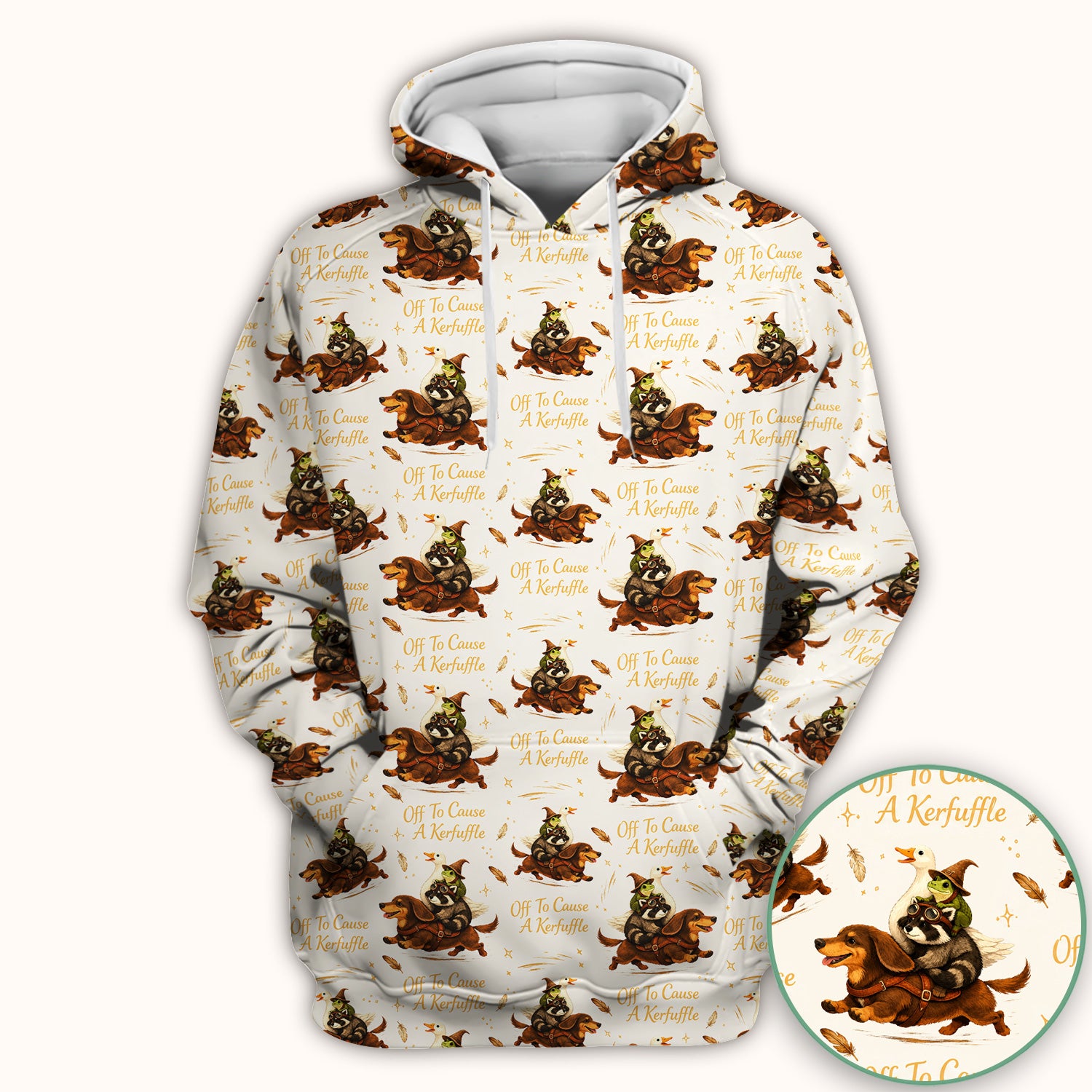 Funny Halloween Off To Cause A Kerfuffle Pattern Scrub Top, Comfortable Scrubs for Nurses