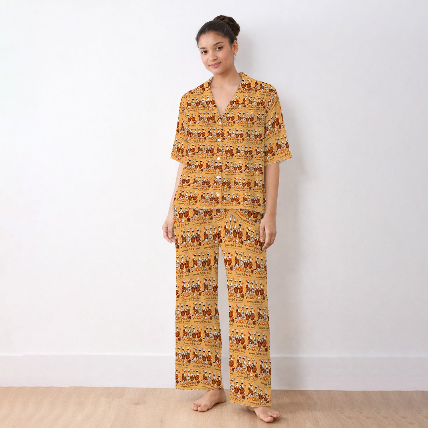 Funny Leaves Fall I Don't Nurse Goose Pajama Set, Soft Breathable Fabric Comfortable Sleepwear