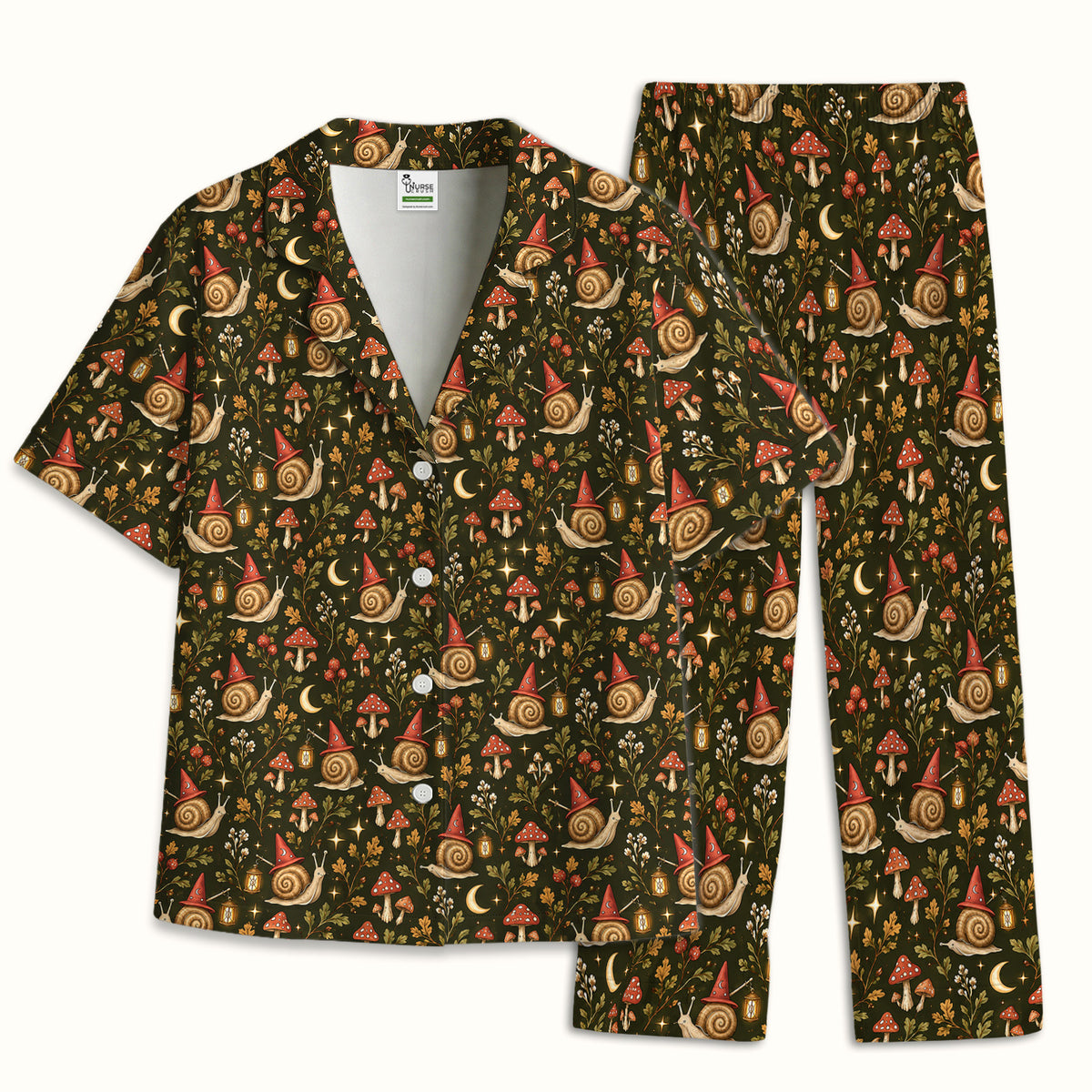 Buntes Pyjama-Set mit Neon-Katzengesichtern, weicher, atmungsaktiver Stoff, bequeme Nachtwäsche