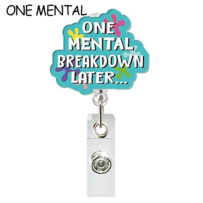 Funny Nurse Badge Reel, Cute Retractable ID Holder For Nurses LPN RN CNA ER, Cartoon Humor Badge Clips